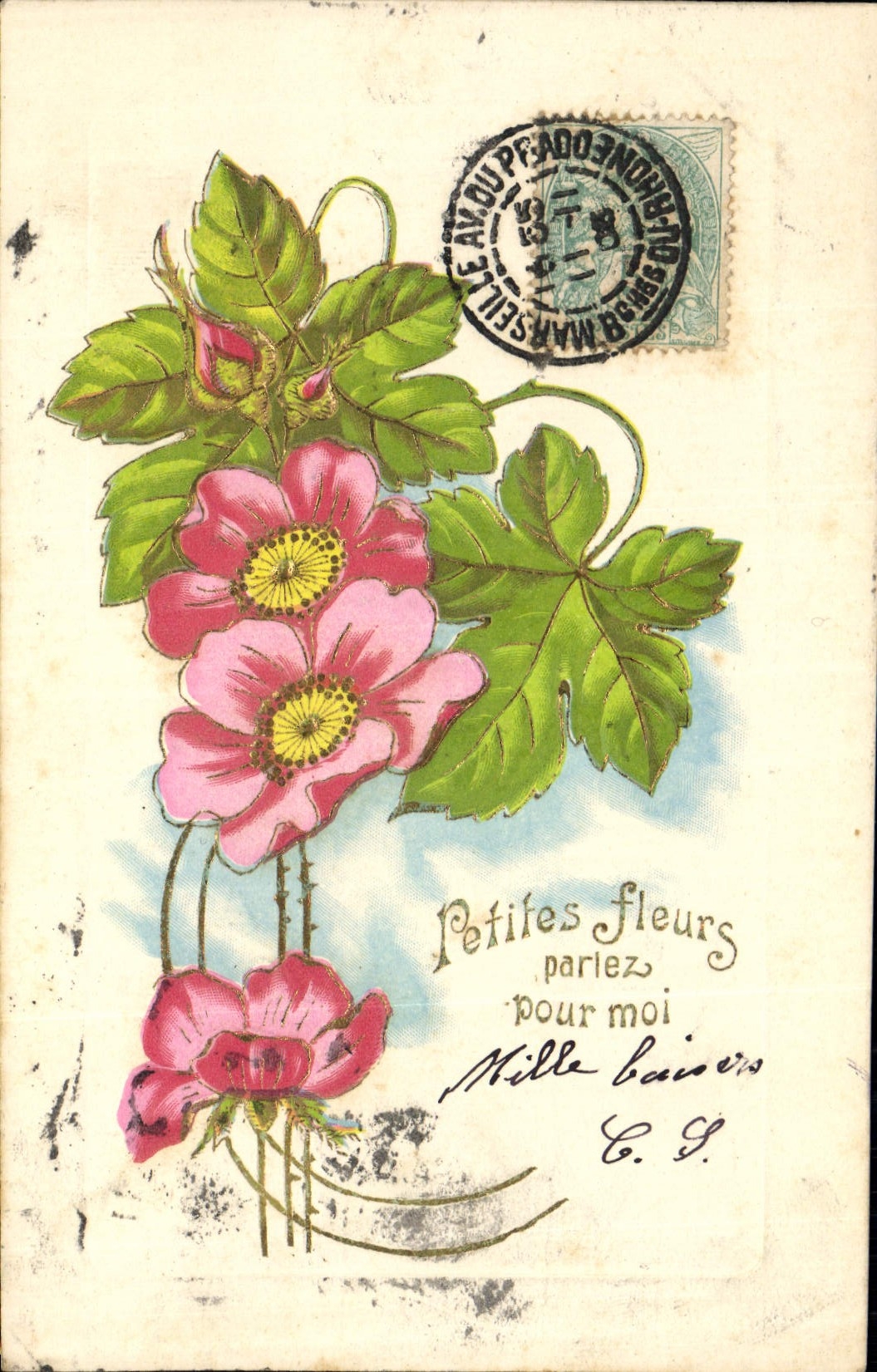 CPA Fantaisie Fleurs 