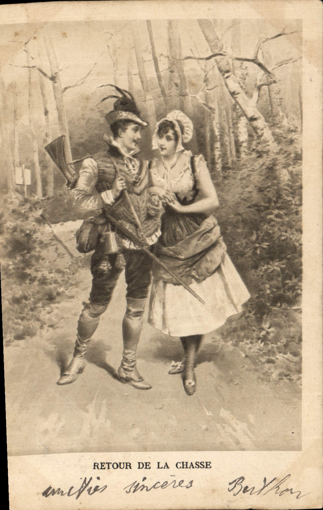 CPA Chasse Retour de la chasse Chasseur 