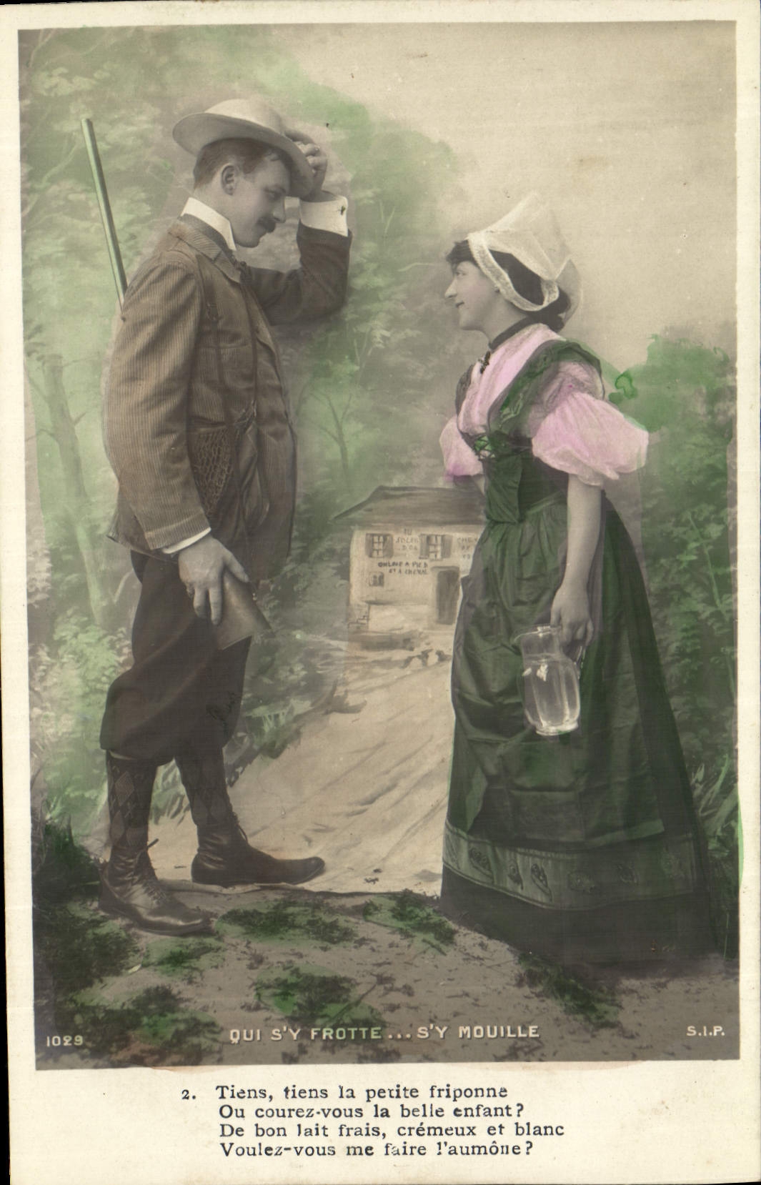 CPA Chasse Chasseur Femme 