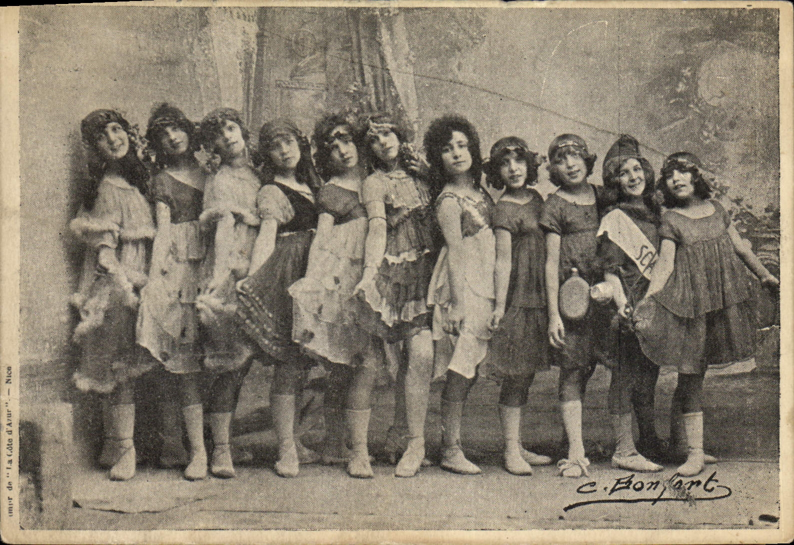 Vintage Postcard Actresses Troop