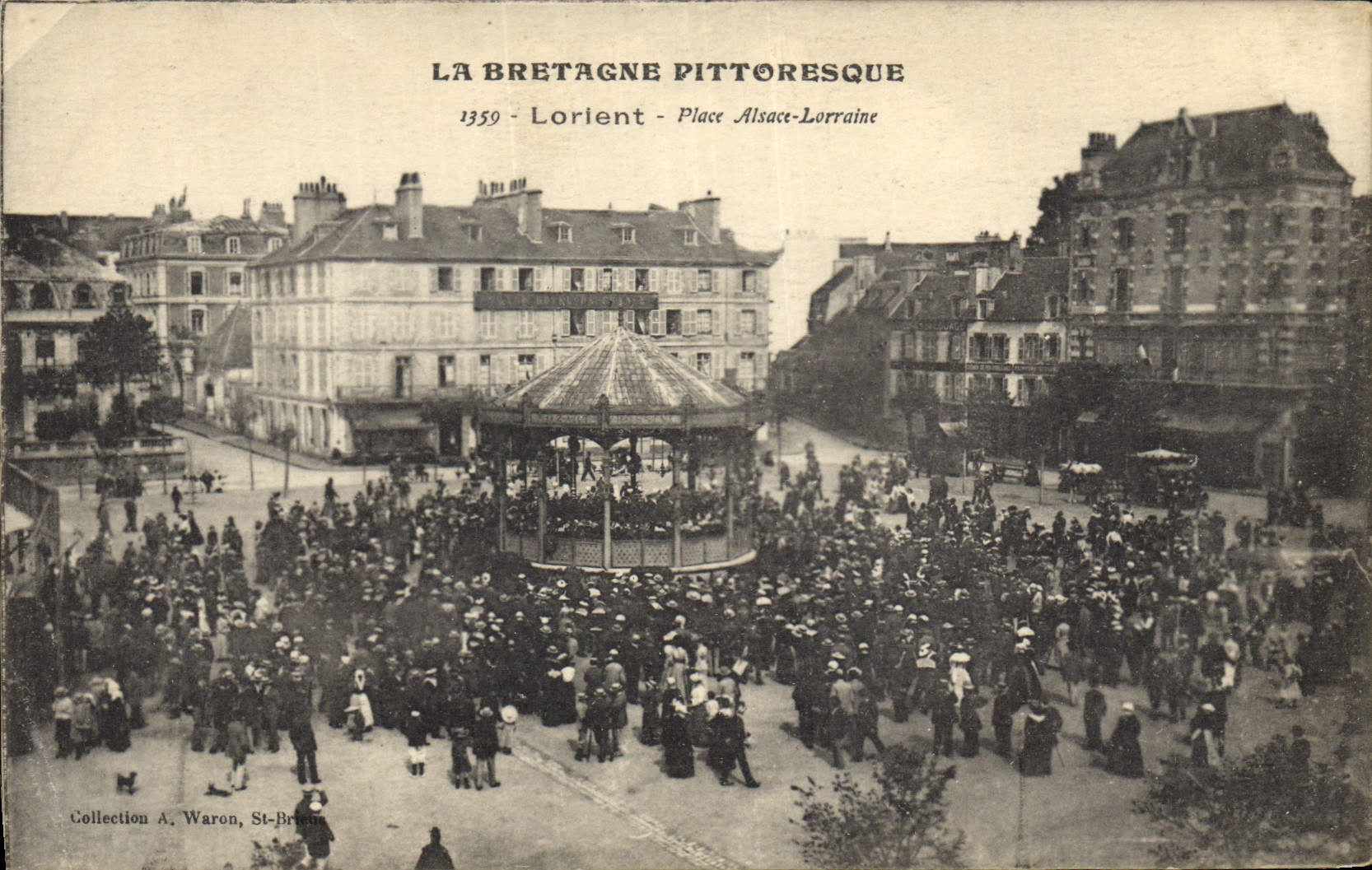 CPA Kiosque Lorient Place Alsace Lorraine 