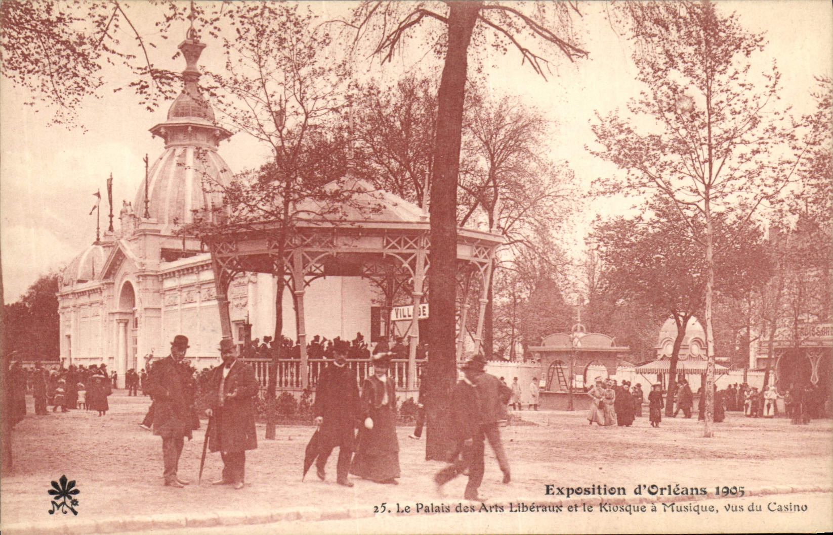 CPA Kiosque Exposition d'Orleans 1905 Le Palais des Arts Liberaux et le kiosque a musique vus du casino 