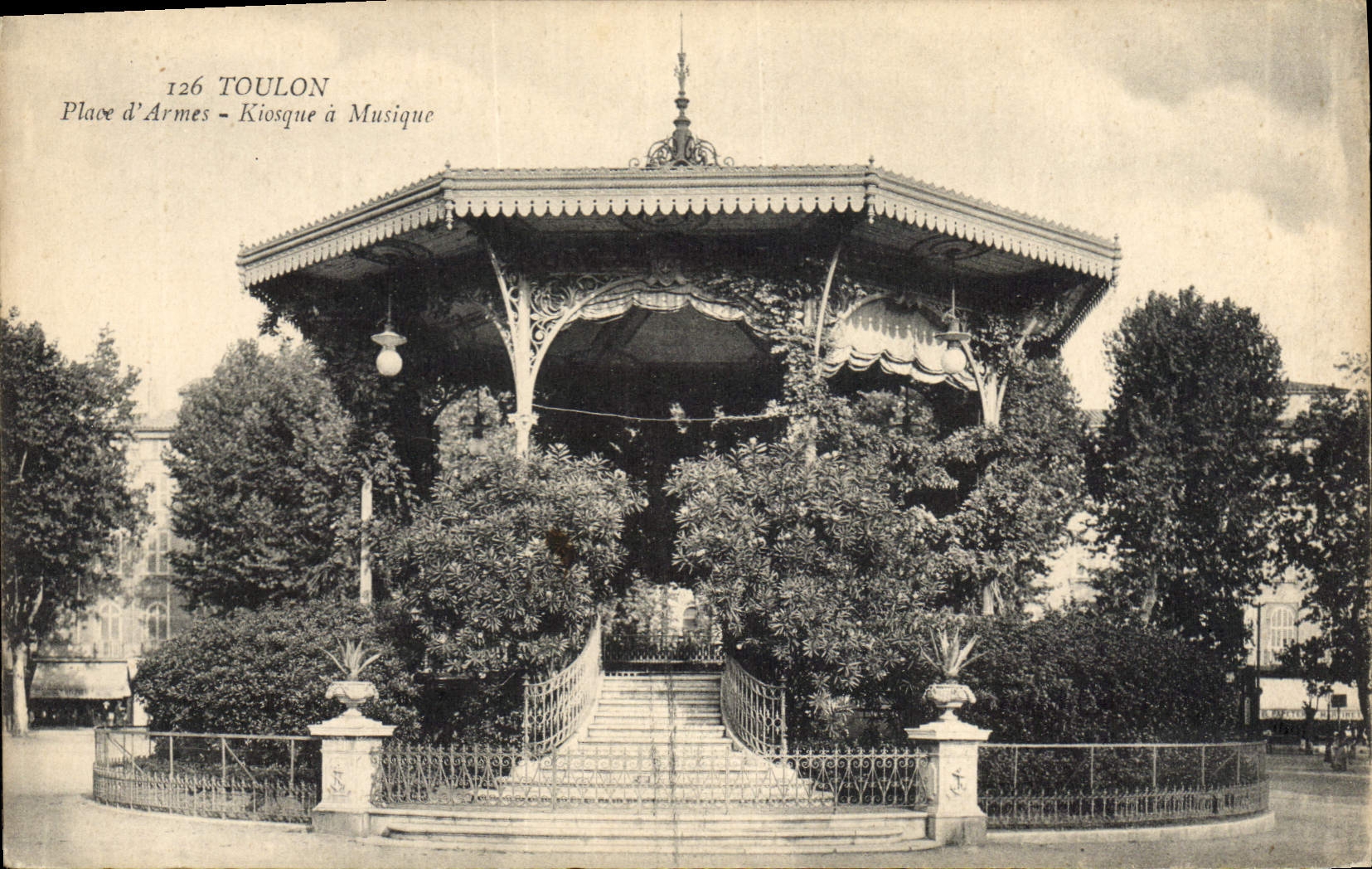 CPA Kiosque a musique Place d'armes Toulon 