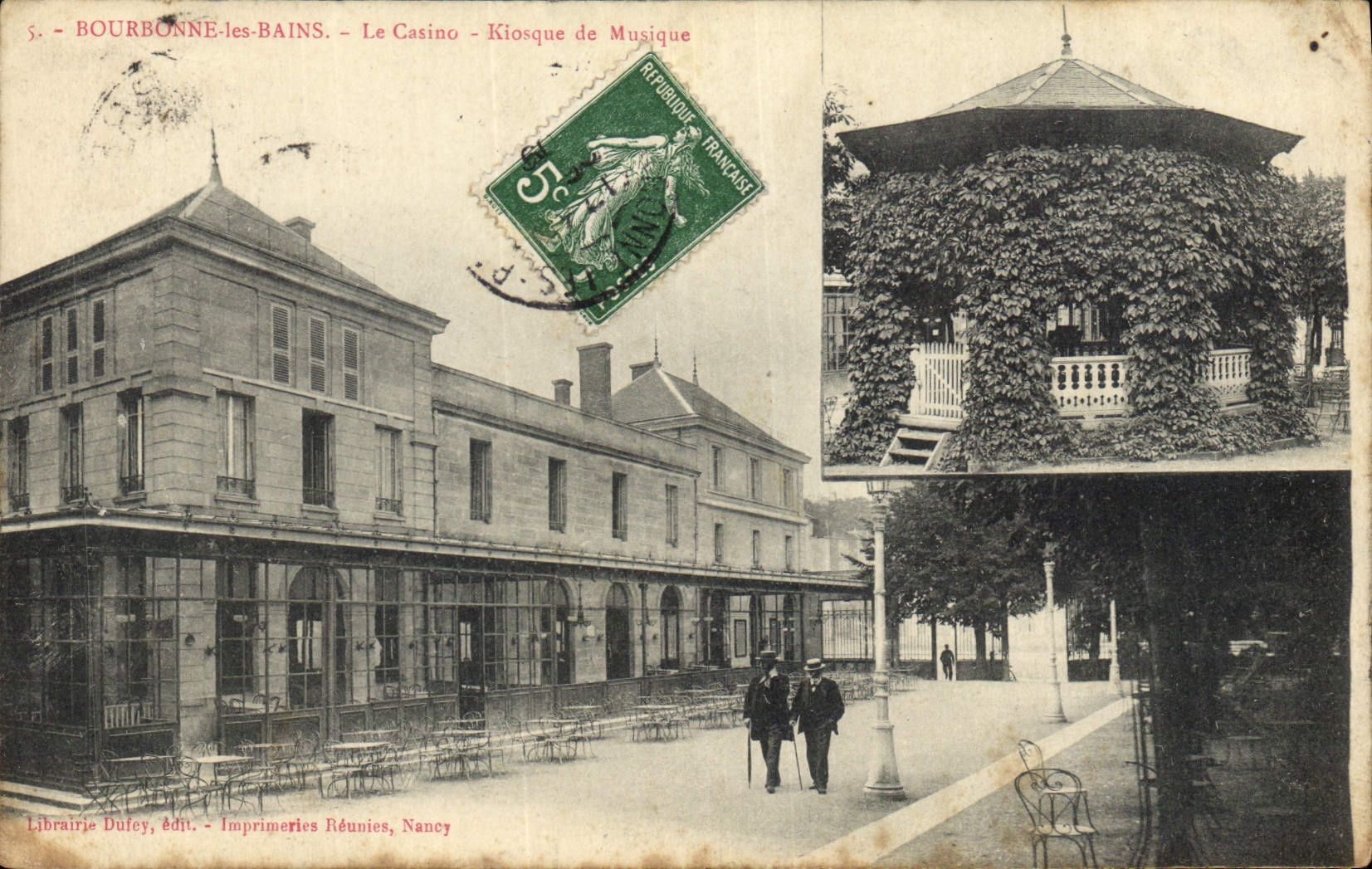 CPA Kiosque de musique Le casino Bourbonne les Bains 