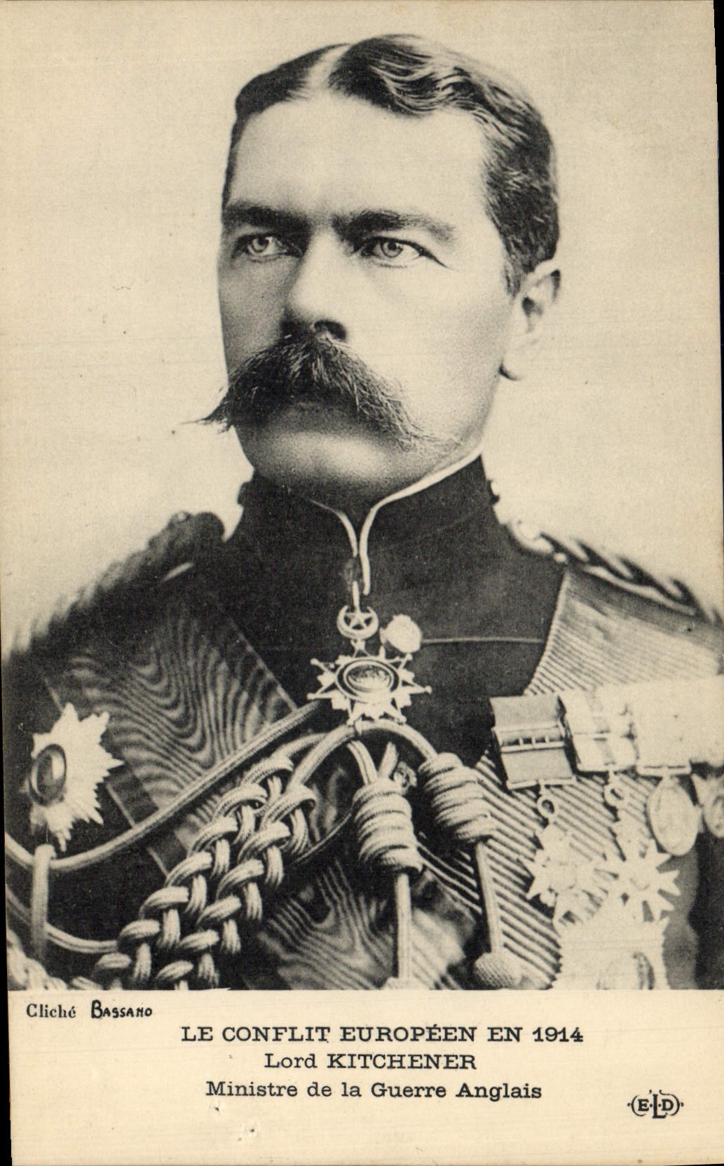 Postal Militaria Lord Kitchener Ministro de Guerra Inglés