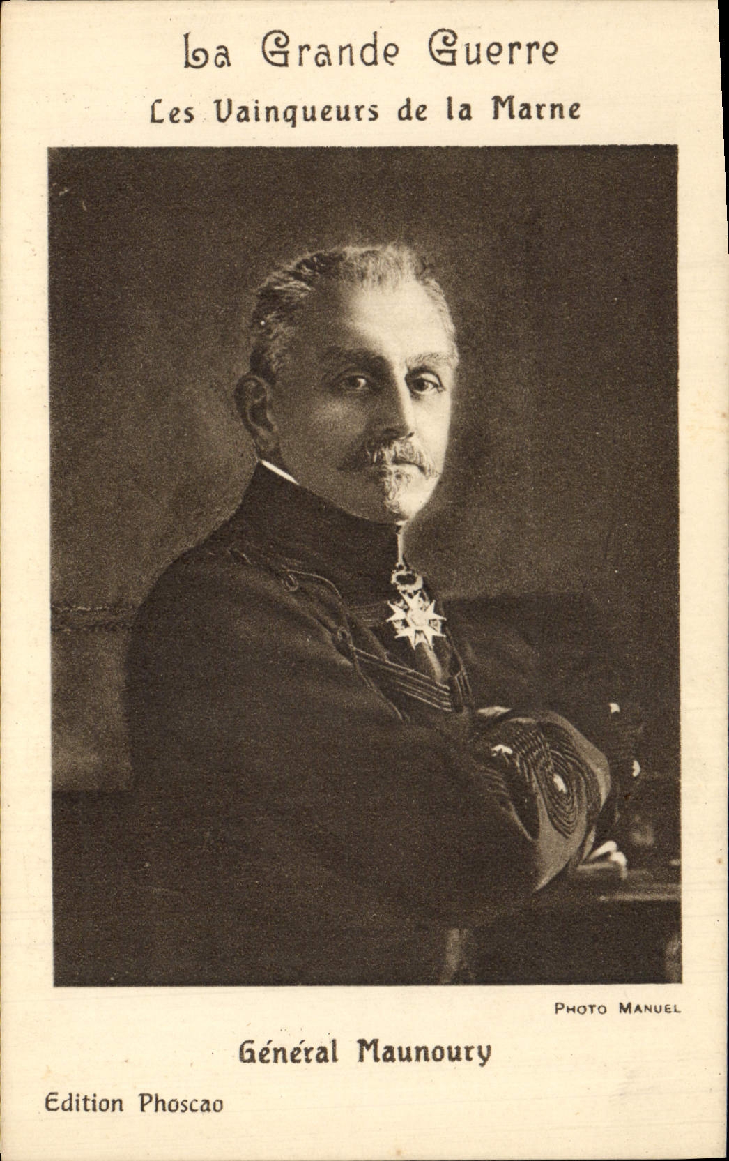 Vintage Postcard Militaria winners of the Marne General Maunoury