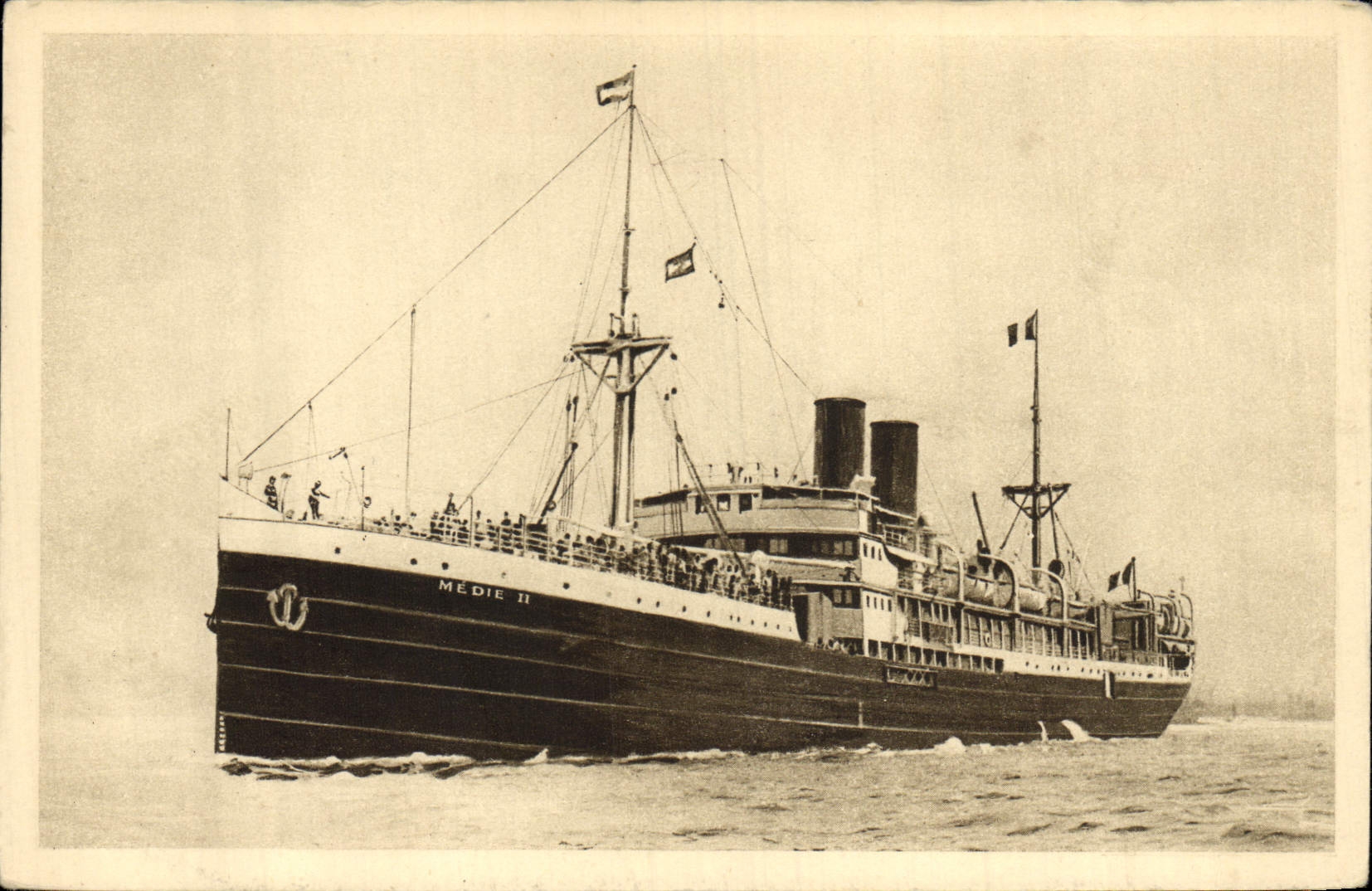 CPA Bateau Cie Paquet SS Medie II 