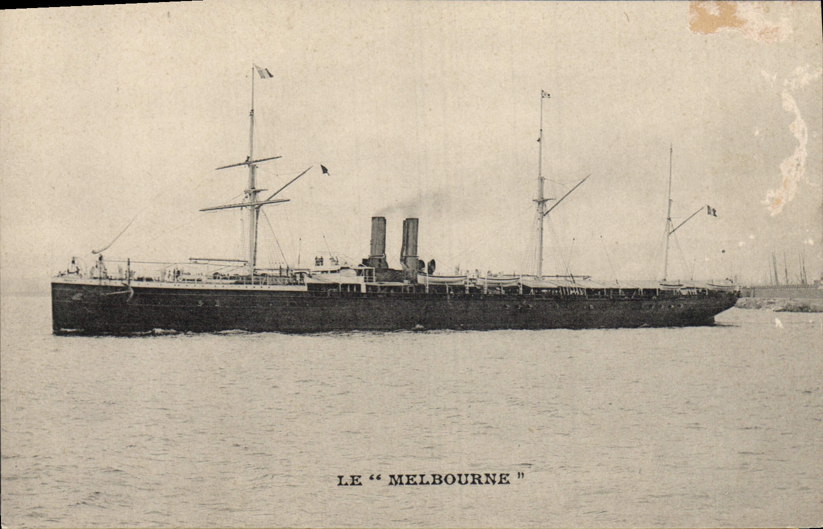 Vintage Postcard Boat Melbourne