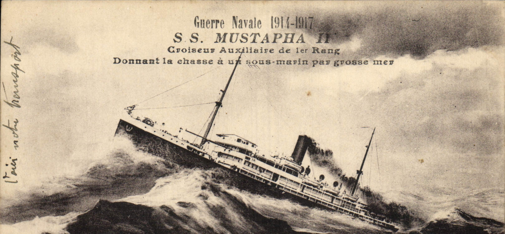 CPA Bateau SS Mustapha II Croiseur auxiliaire de 1er rang