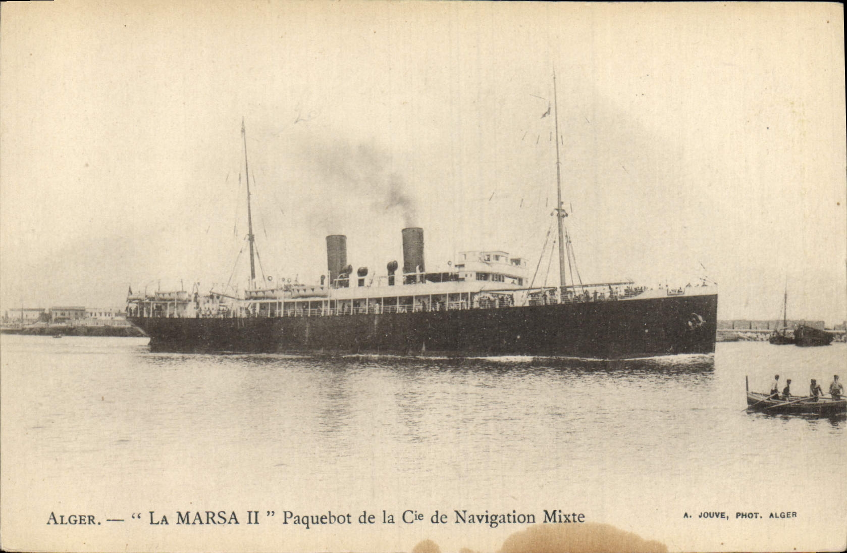 CPA Bateau Alger La Marsa II Paquebot de la Cie de Navigation mixte