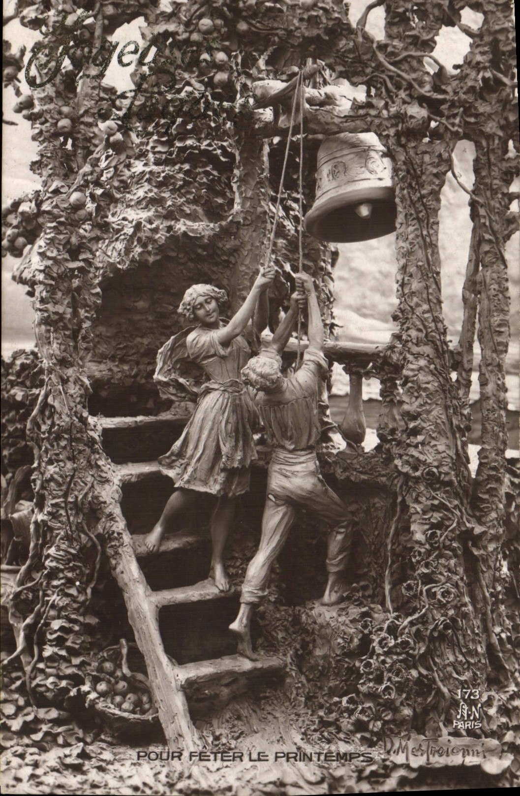 Vintage Postcard Bell to celebrate spring