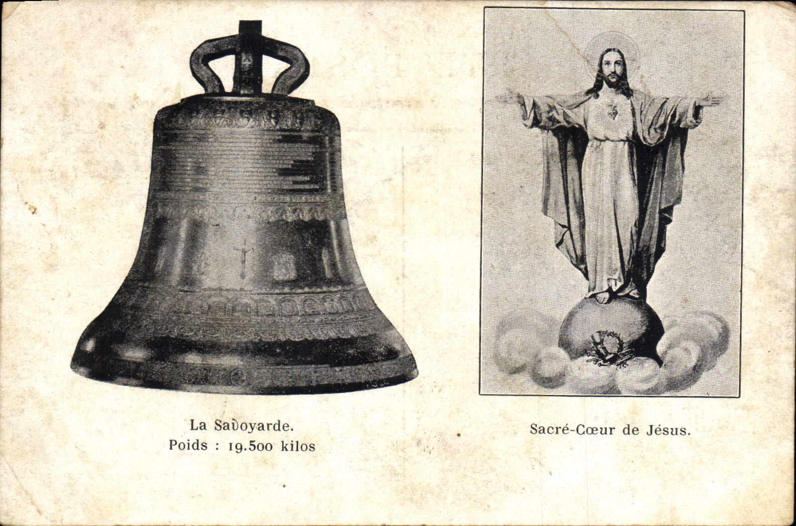 Vintage Postcard Bell Savoyard Christ Sacred Heart of Jesus