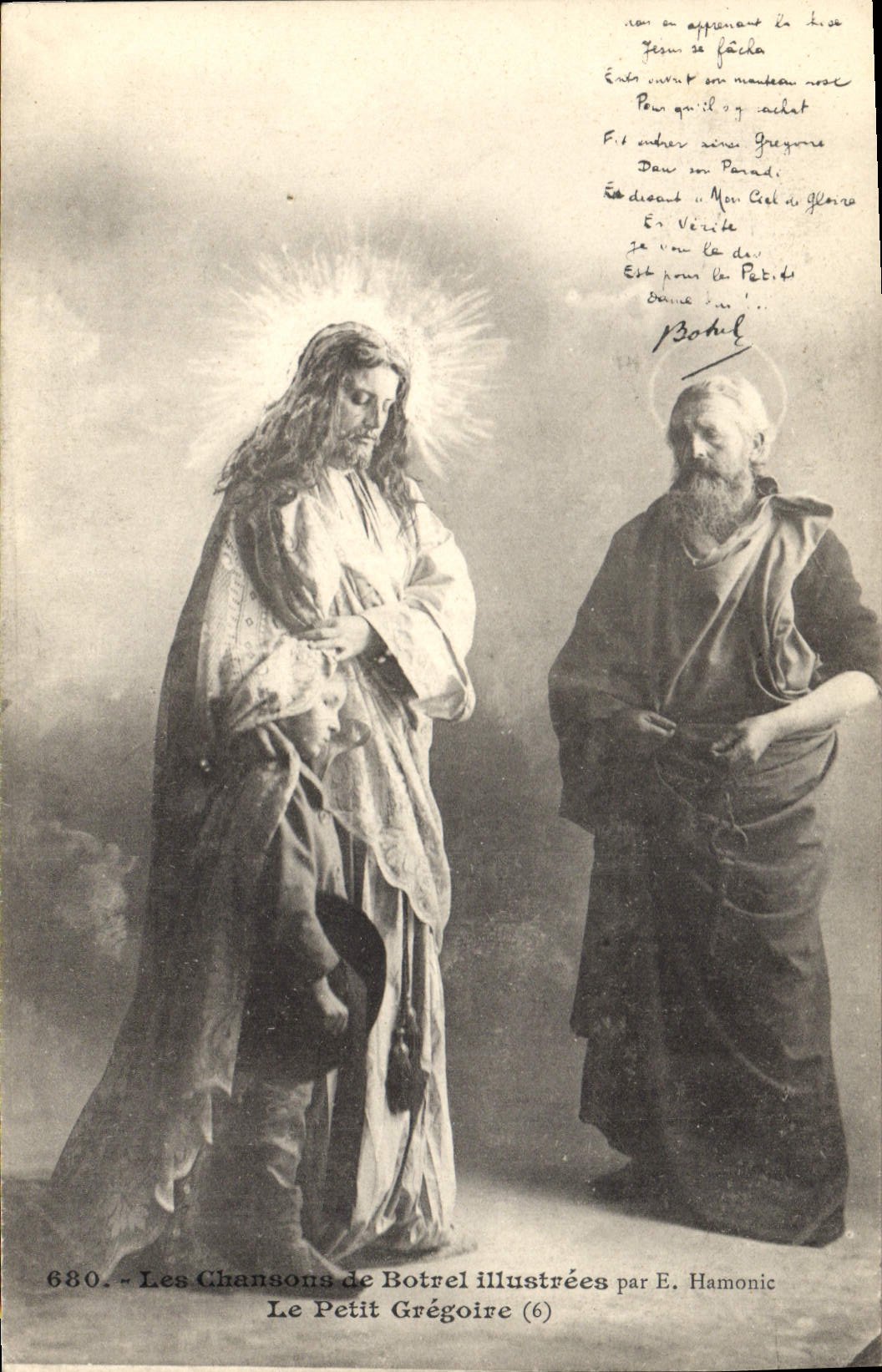 CPA Folklore Les chansons de Botrel Le Petit Gregoire Christ Jesus