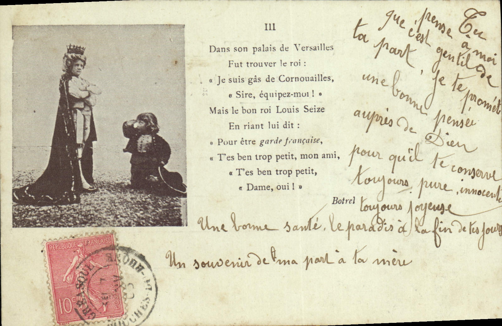 CPA Folklore Enfant Palais de Versailles 