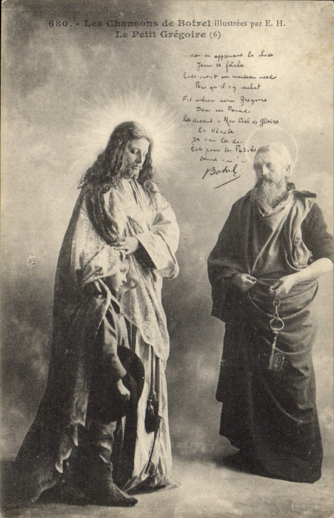 CPA Folklore Les chansons de Botrel Le Petit Gregoire Jesus Christ