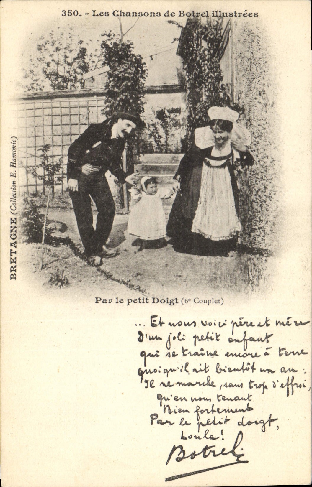 CPA Folklore Les chansons de Botrel Par le petit doigt