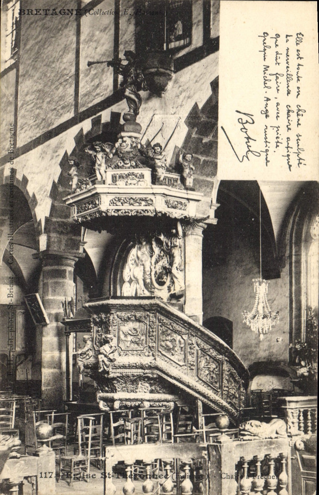 CPA Folklore Botrel Eglise de St Thegonnec 