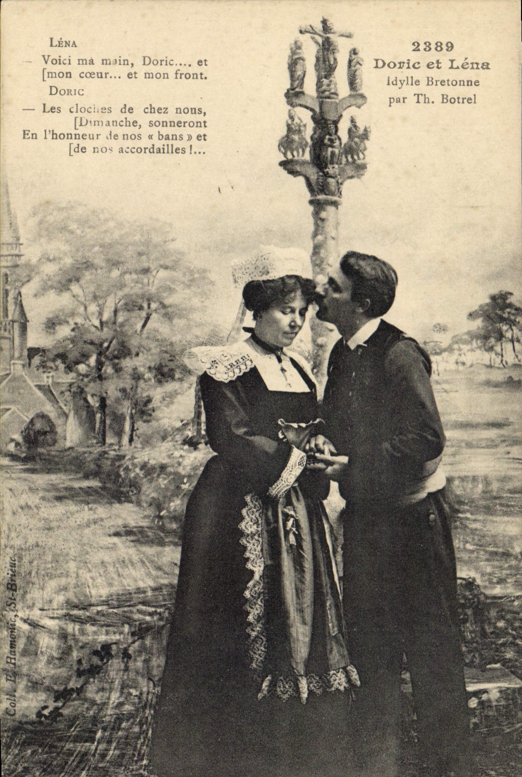 CPA Folklore Doric et Lena 