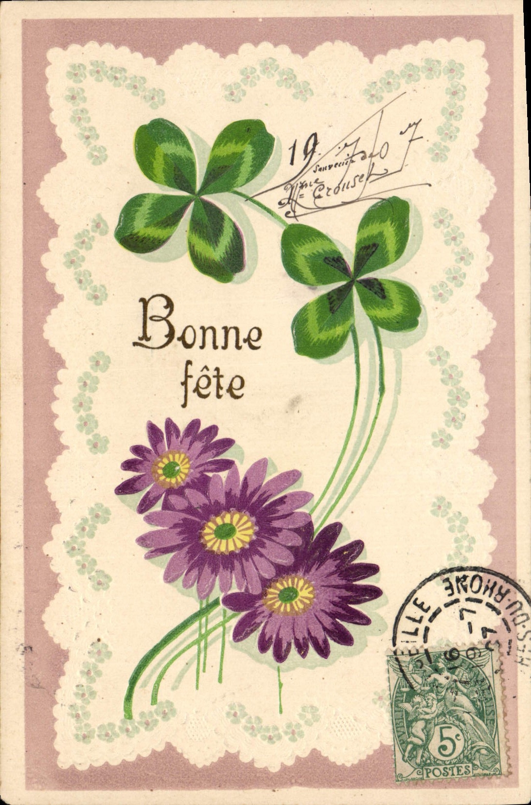 CPA Fantaisie Fleurs 