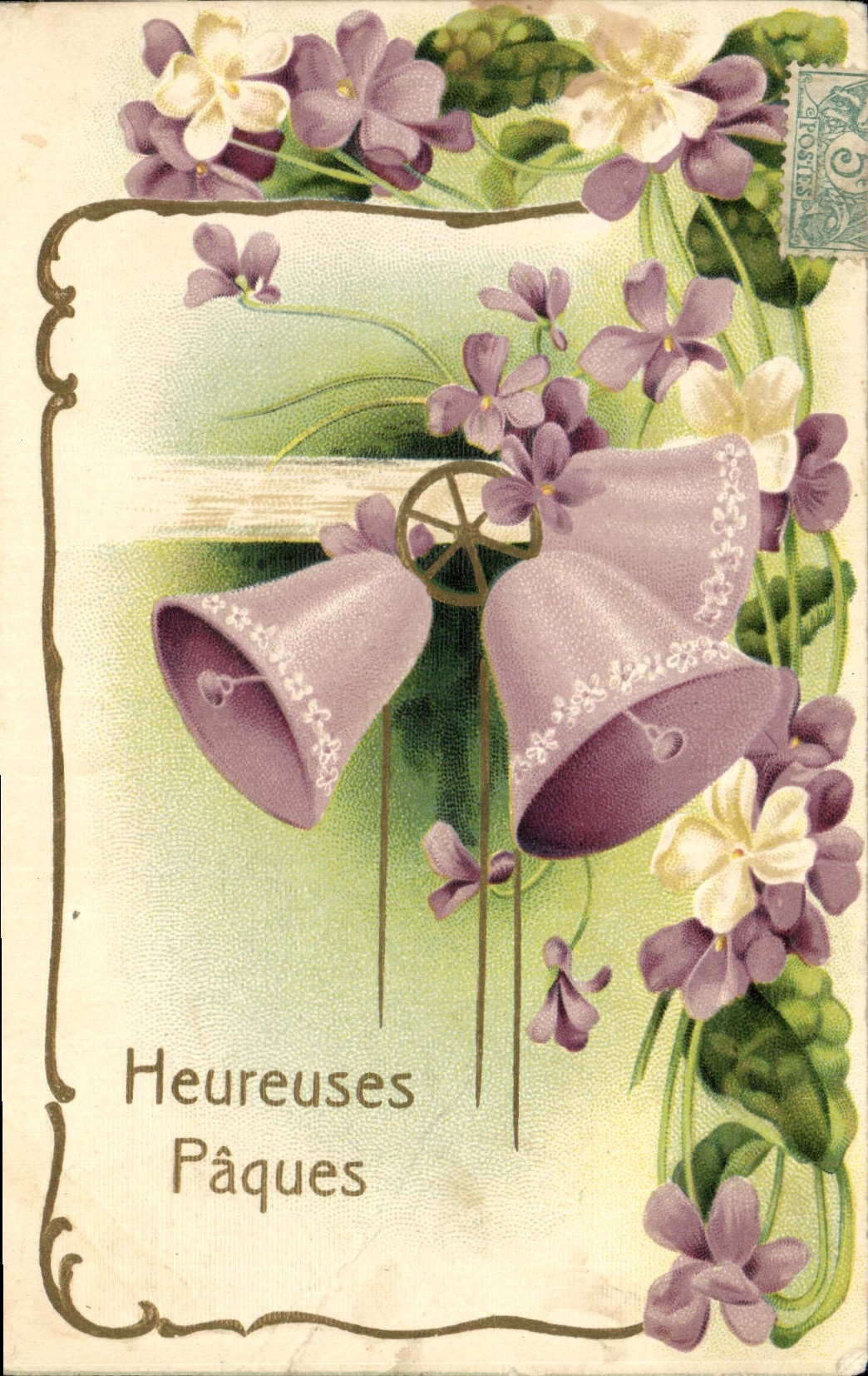 CPA Fantaisie Fleurs Cloches 