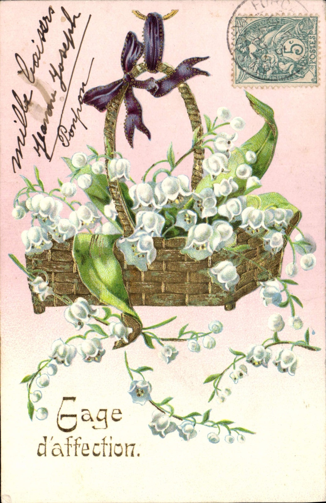 CPA Fantaisie Fleurs Muguet 