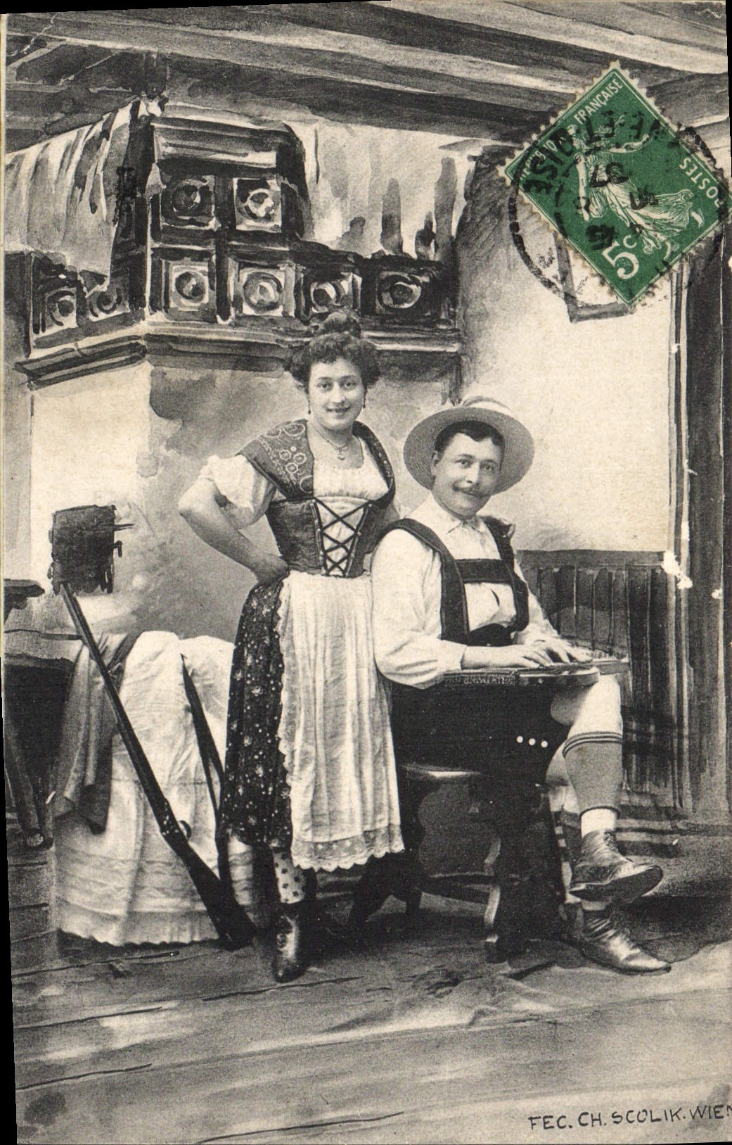 CPA Chasse Chasseur Folklore 