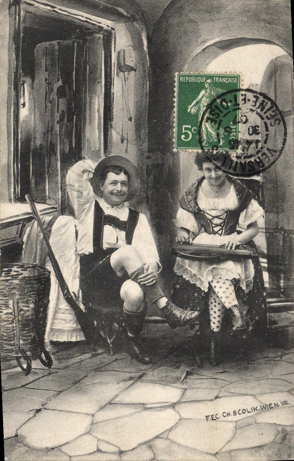 CPA Chasse Chasseur Folklore