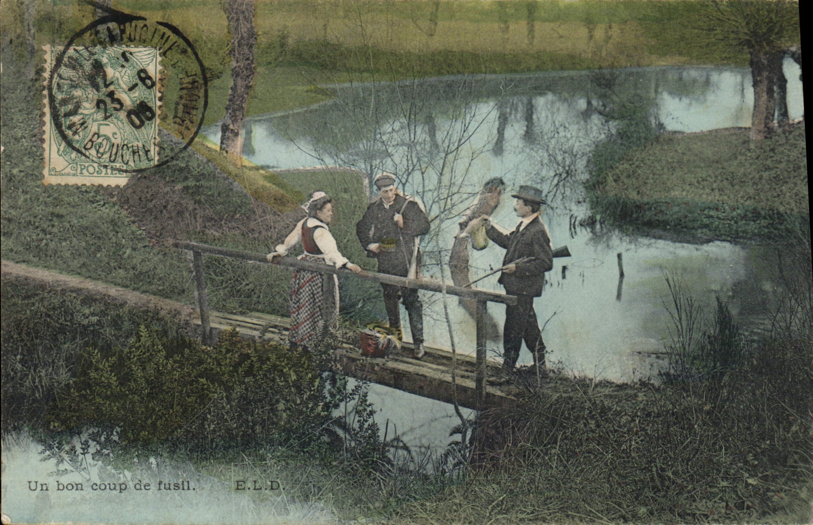 CPA Chasse Chasseur Un bon coup de fusil