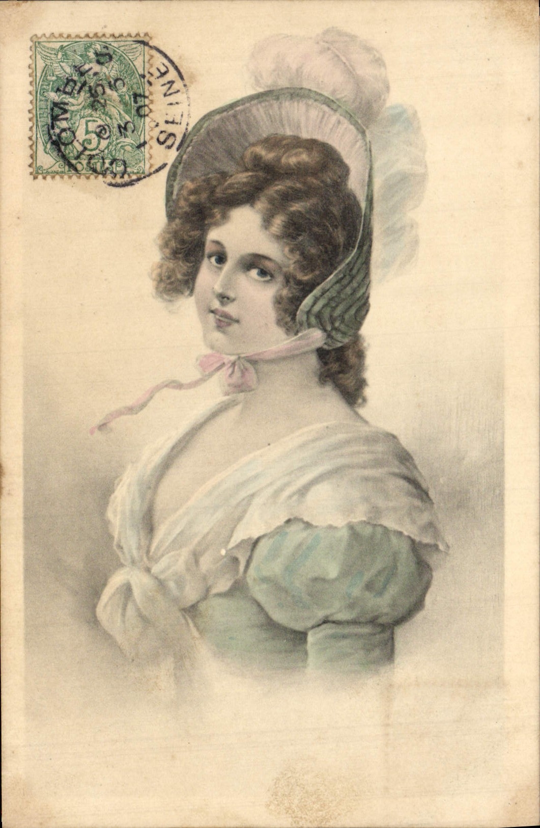 CPA Fantaisie Illustrateur Femme 