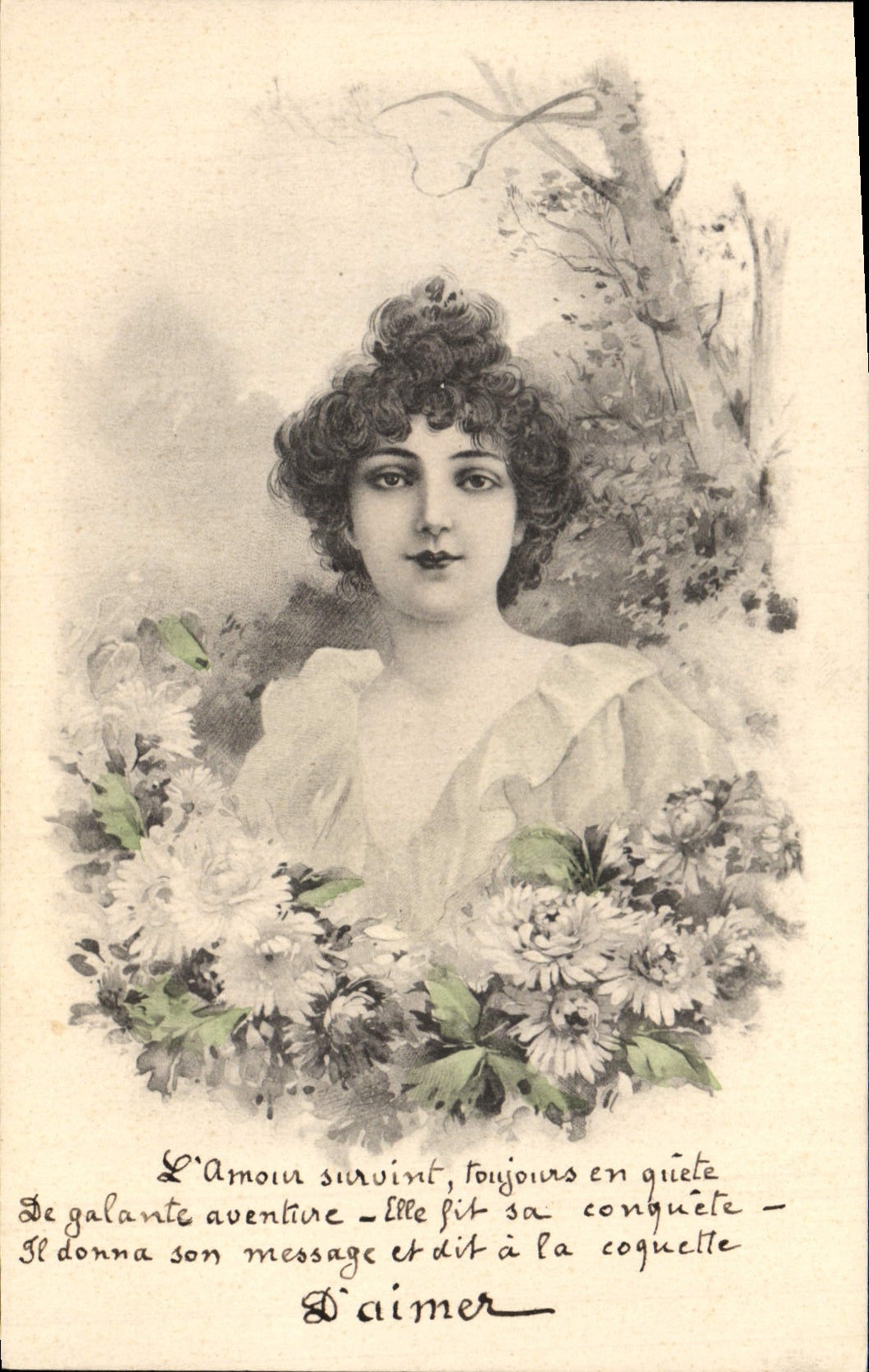 CPA Fantaisie Illustrateur Femme 