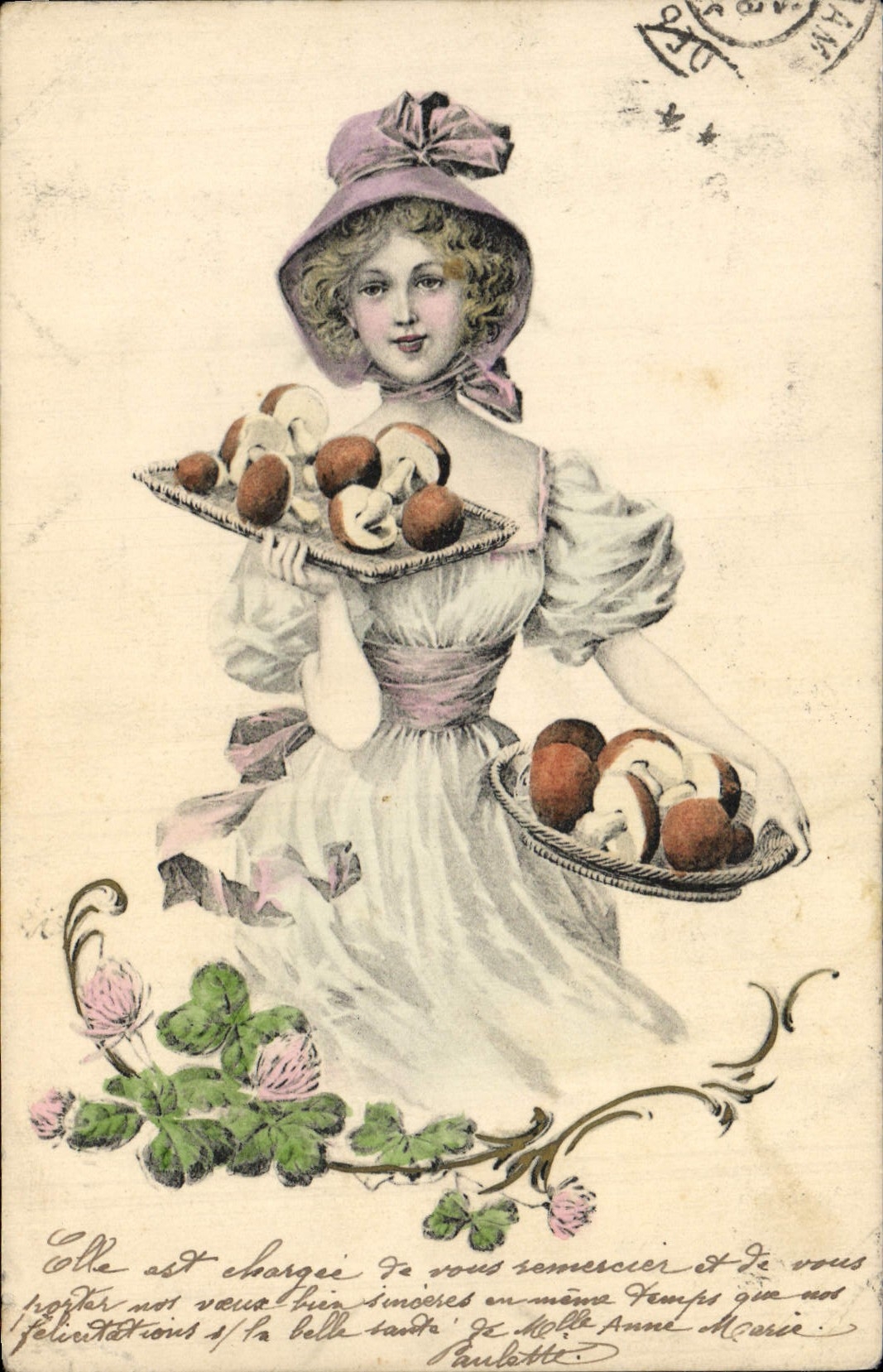 CPA Fantaisie Illustrateur Femme 