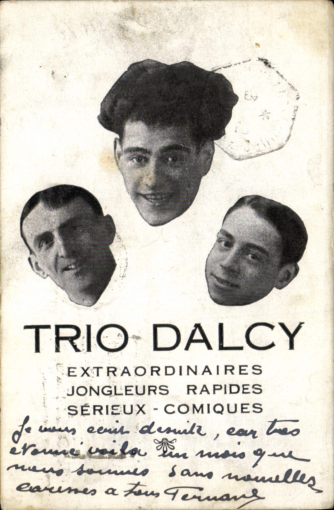 CPA Trio Dalcy Jongleurs rapides Serieux comiques 