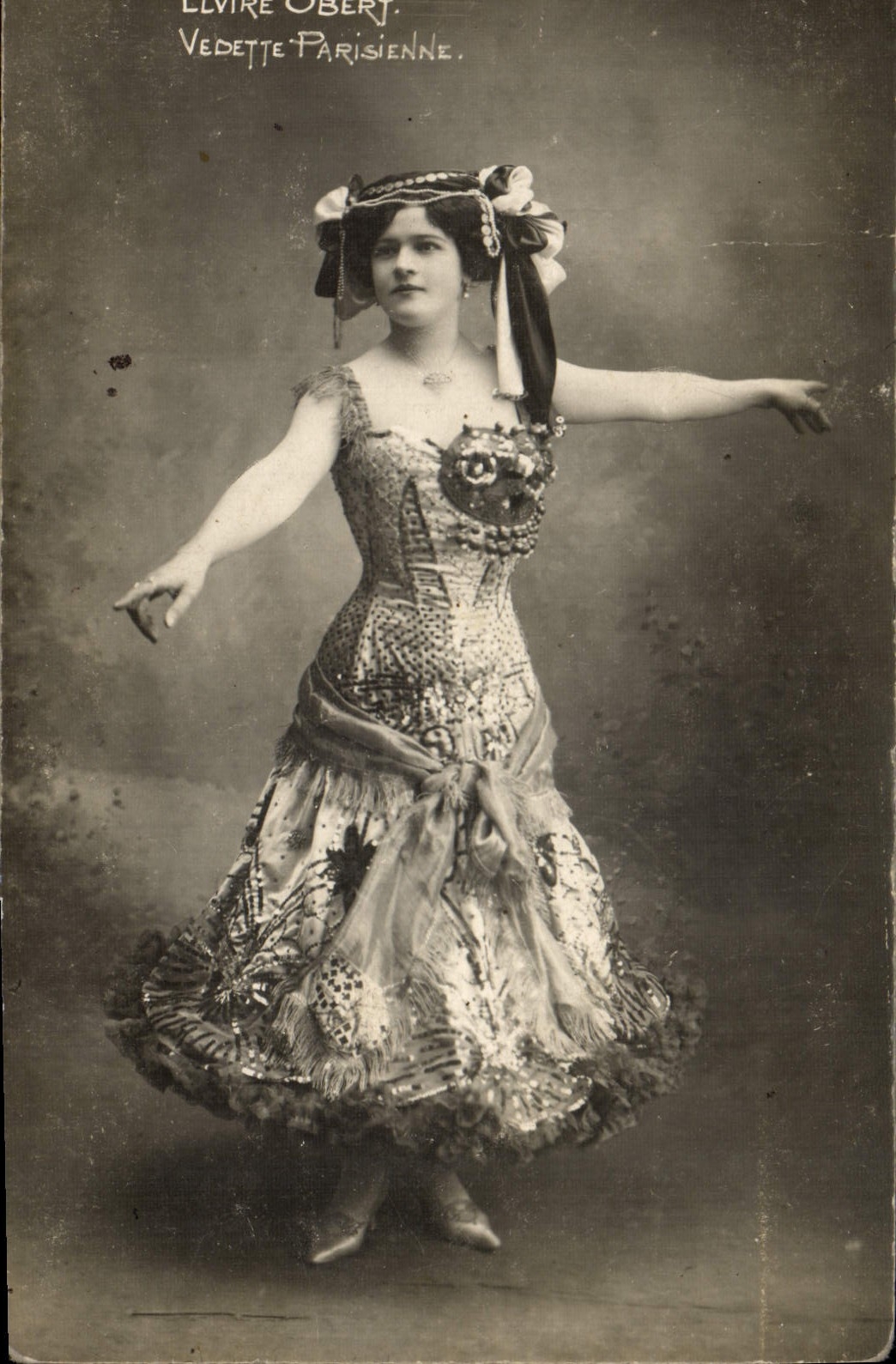 Vintage Postcard Elvire Obert Parisian Star