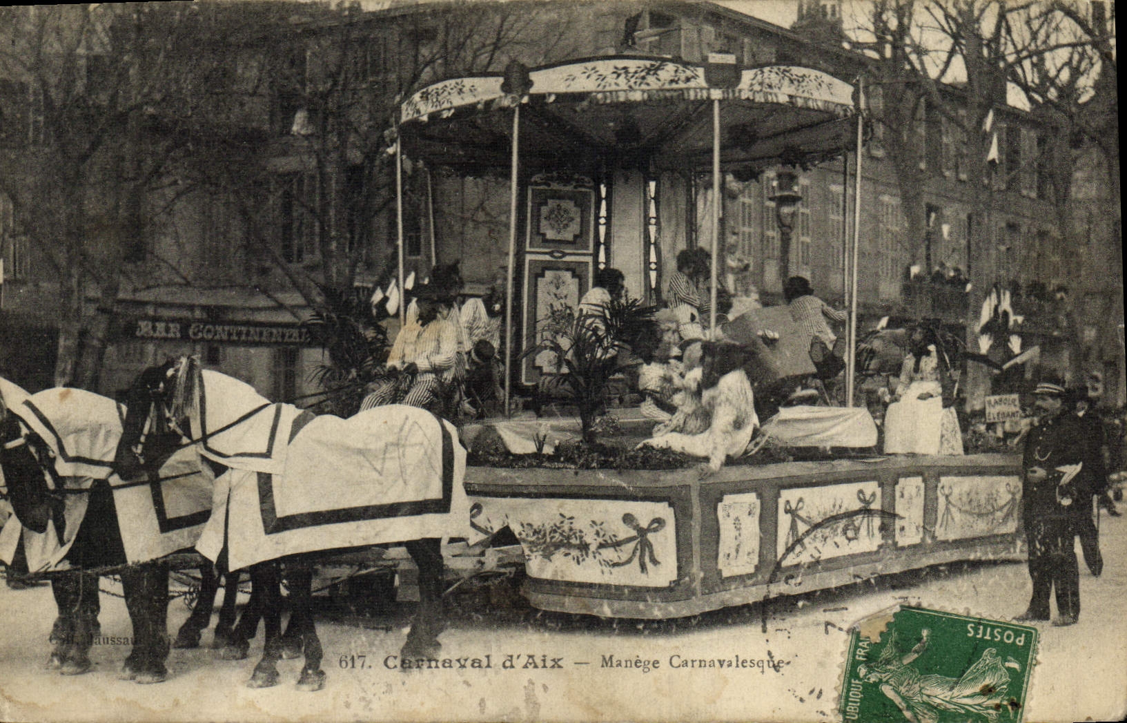 Vintage Postcard Carnival of Aix Horse-gear Of the carnival