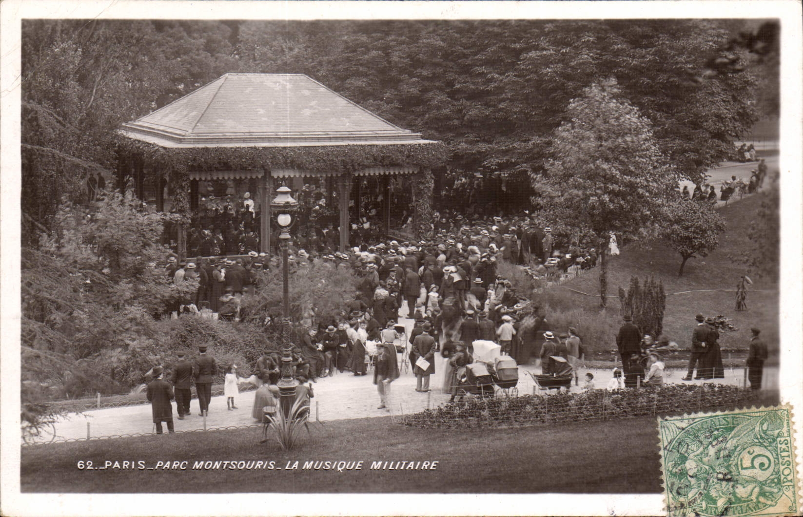 CPA Kiosque Paris Parc Montsouris La musique militaire 