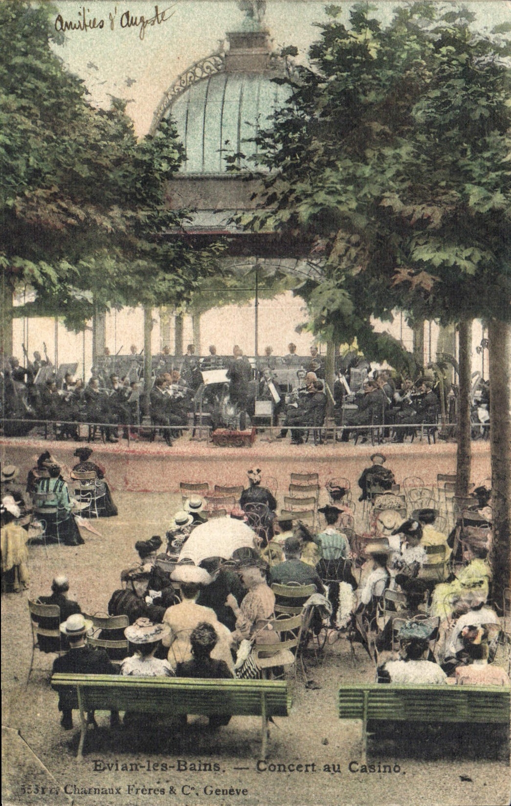 CPA Kiosque Evian les Bains Concert au casino 