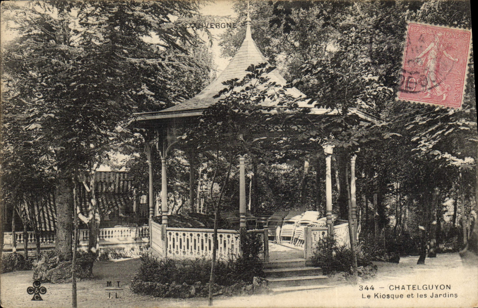 CPA Kiosque et les jardins Chatelguyon 