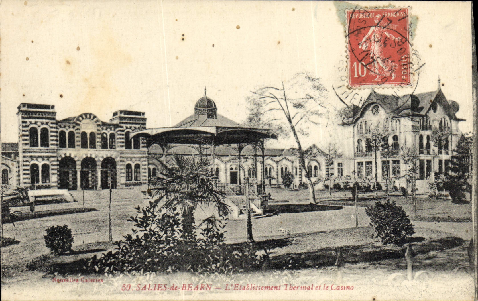 CPA Kiosque Salies de Bearn L'etablissement thermal et le casino 