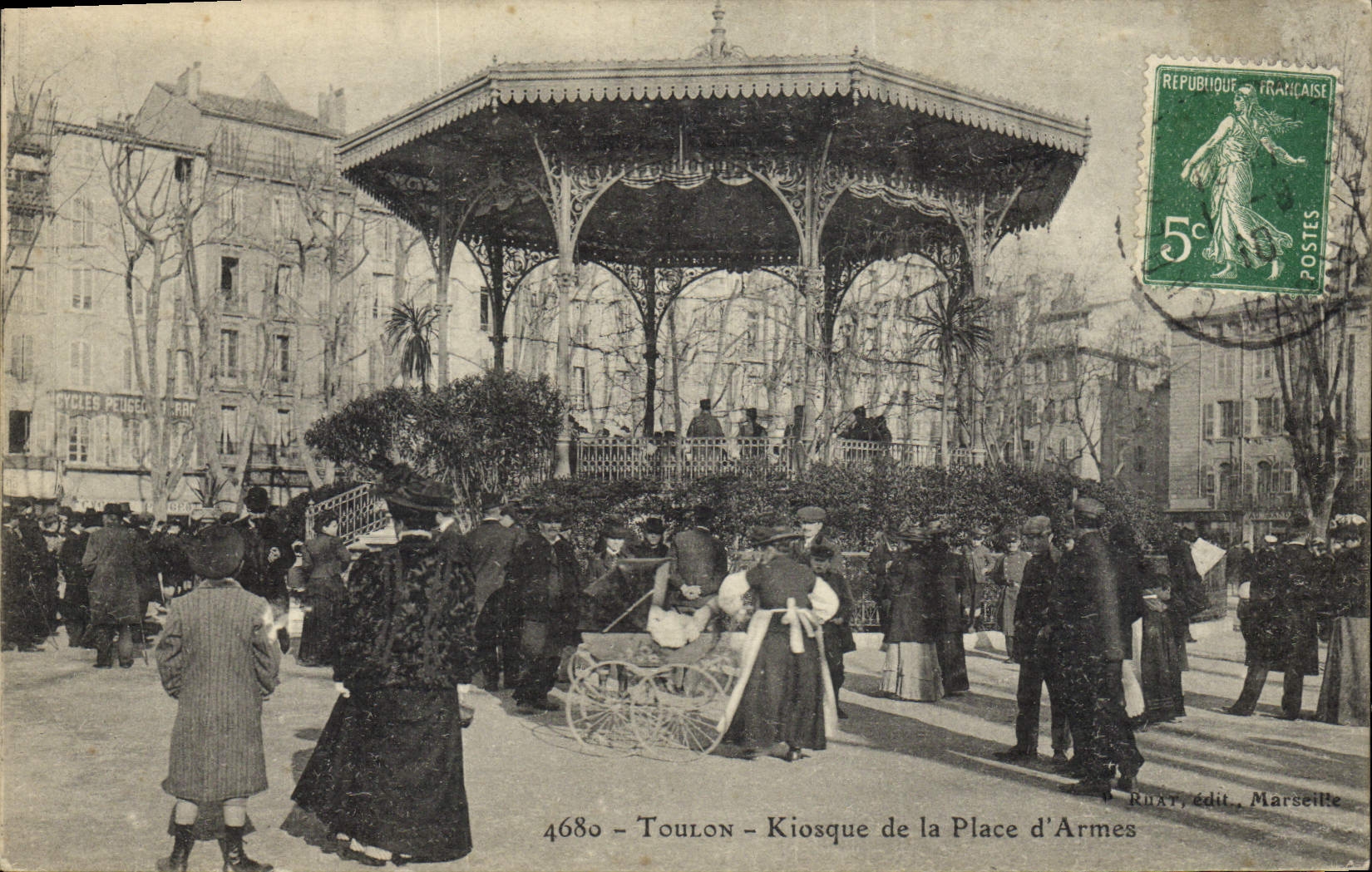 CPA Kiosque de la place d'armes Toulon 