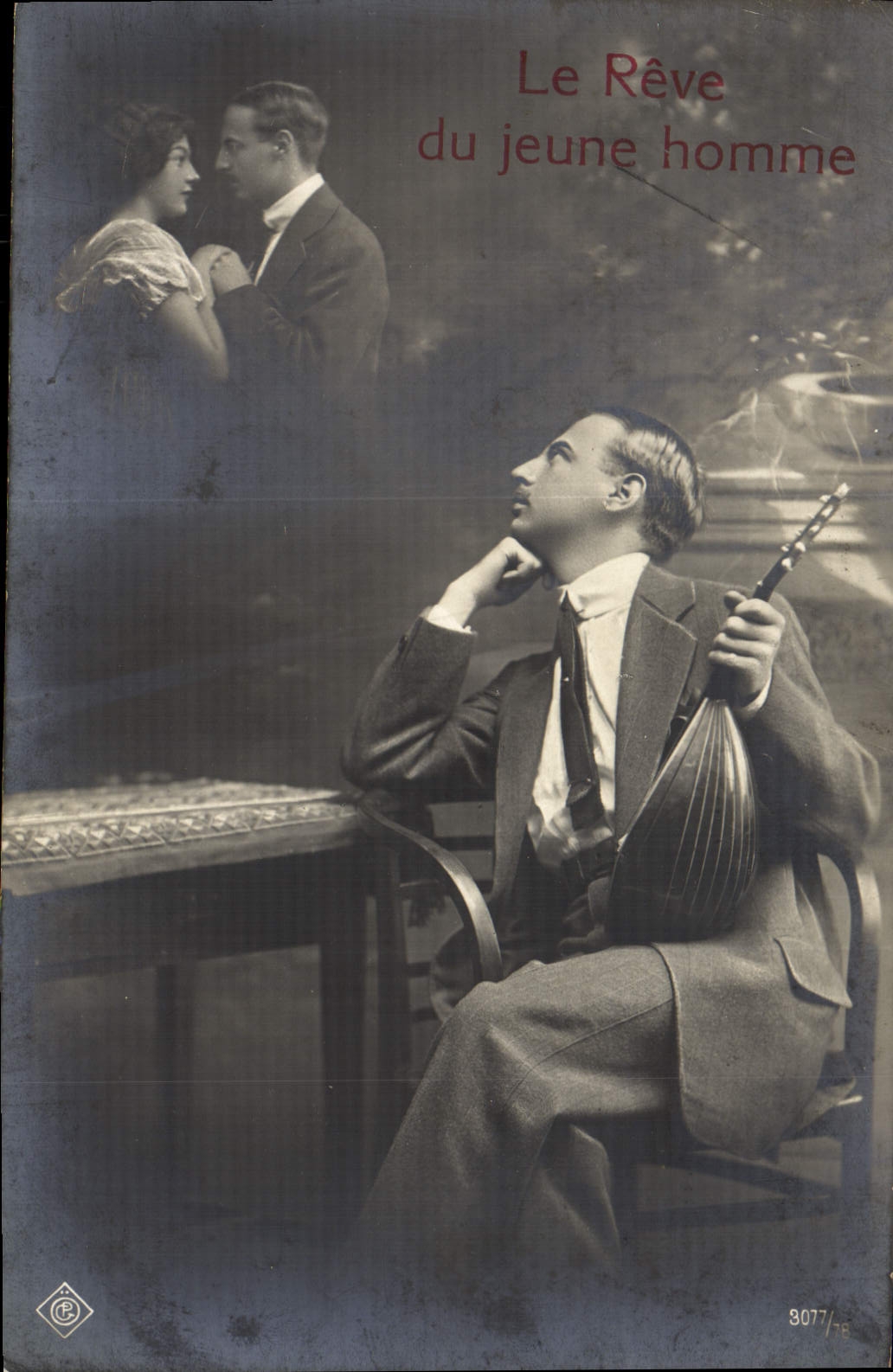 CPA Fantaisie Homme Musique 