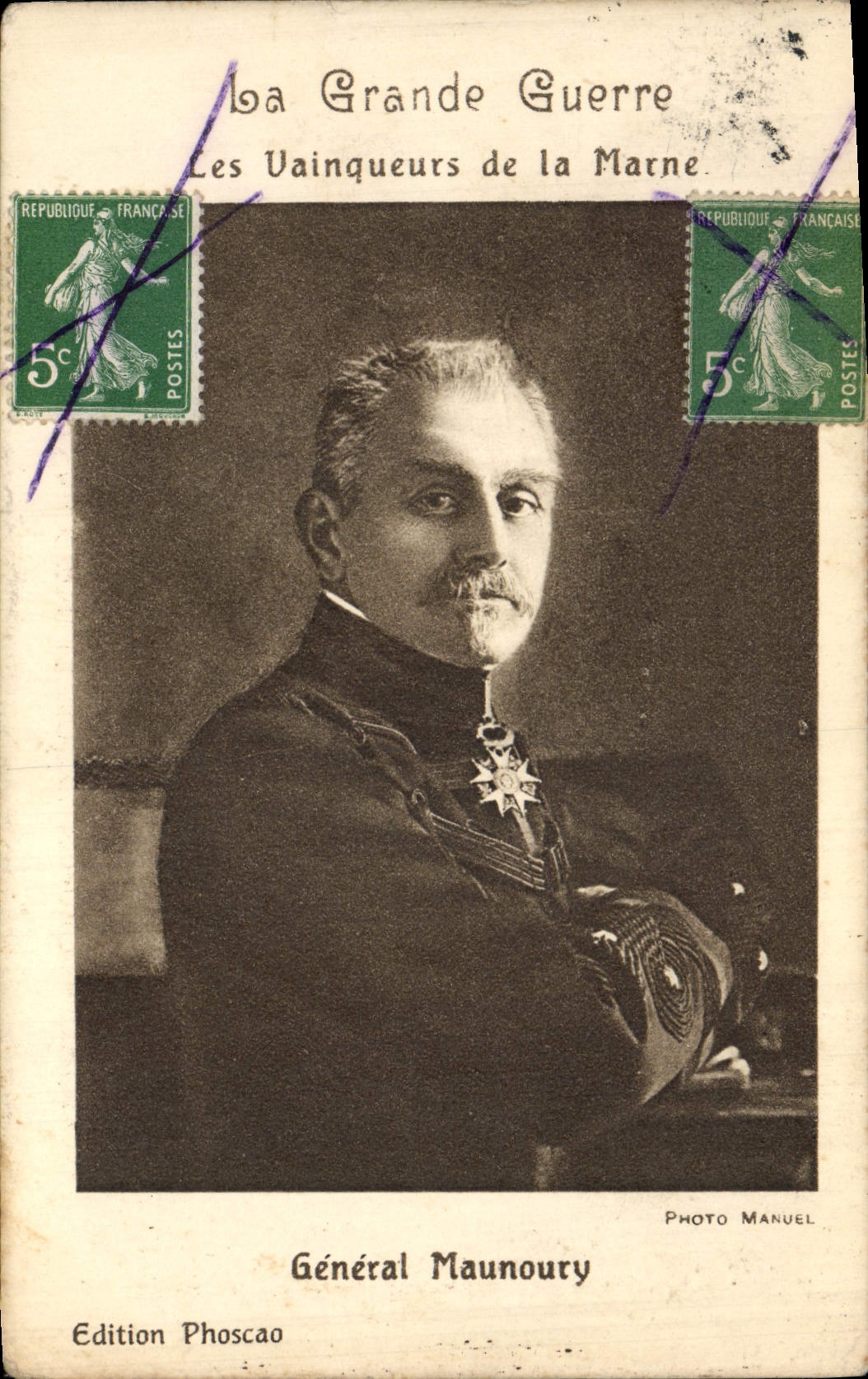 CPA Militaria Les vainqueurs de la Marne General Maunoury 