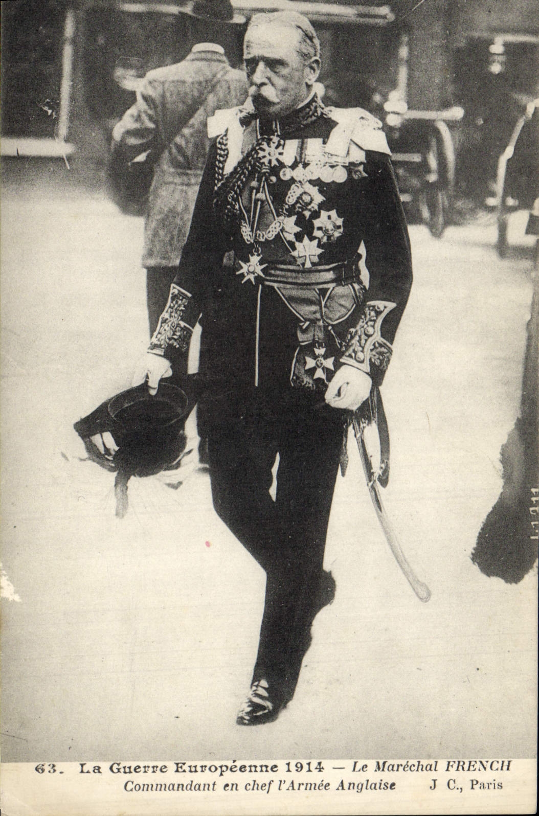 Vintage Postcard Militaria the French Marshal Ordering in chief the English army