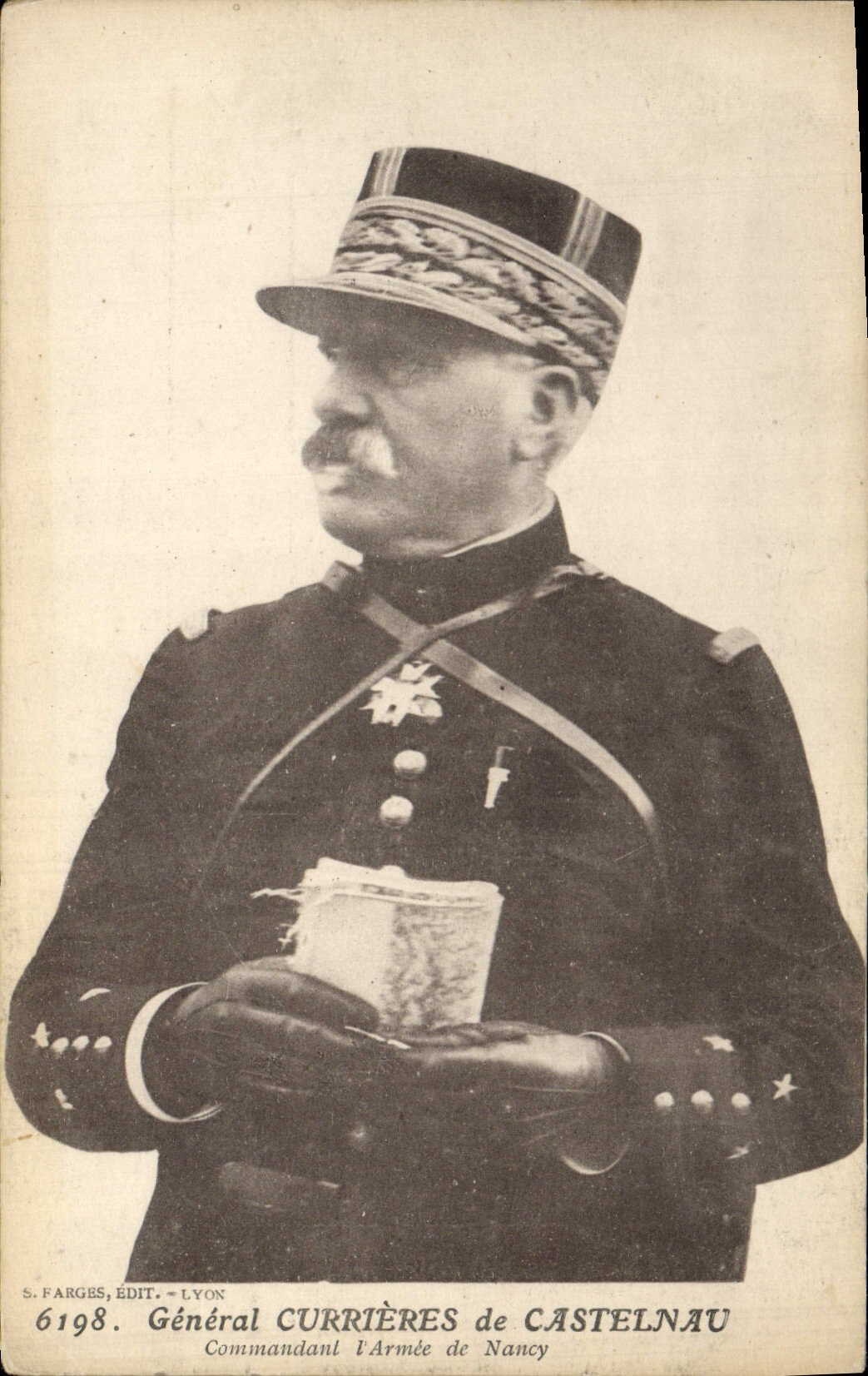 CPA Militaria General Currieres de Castelnau Commandant l'armee de Nancy 