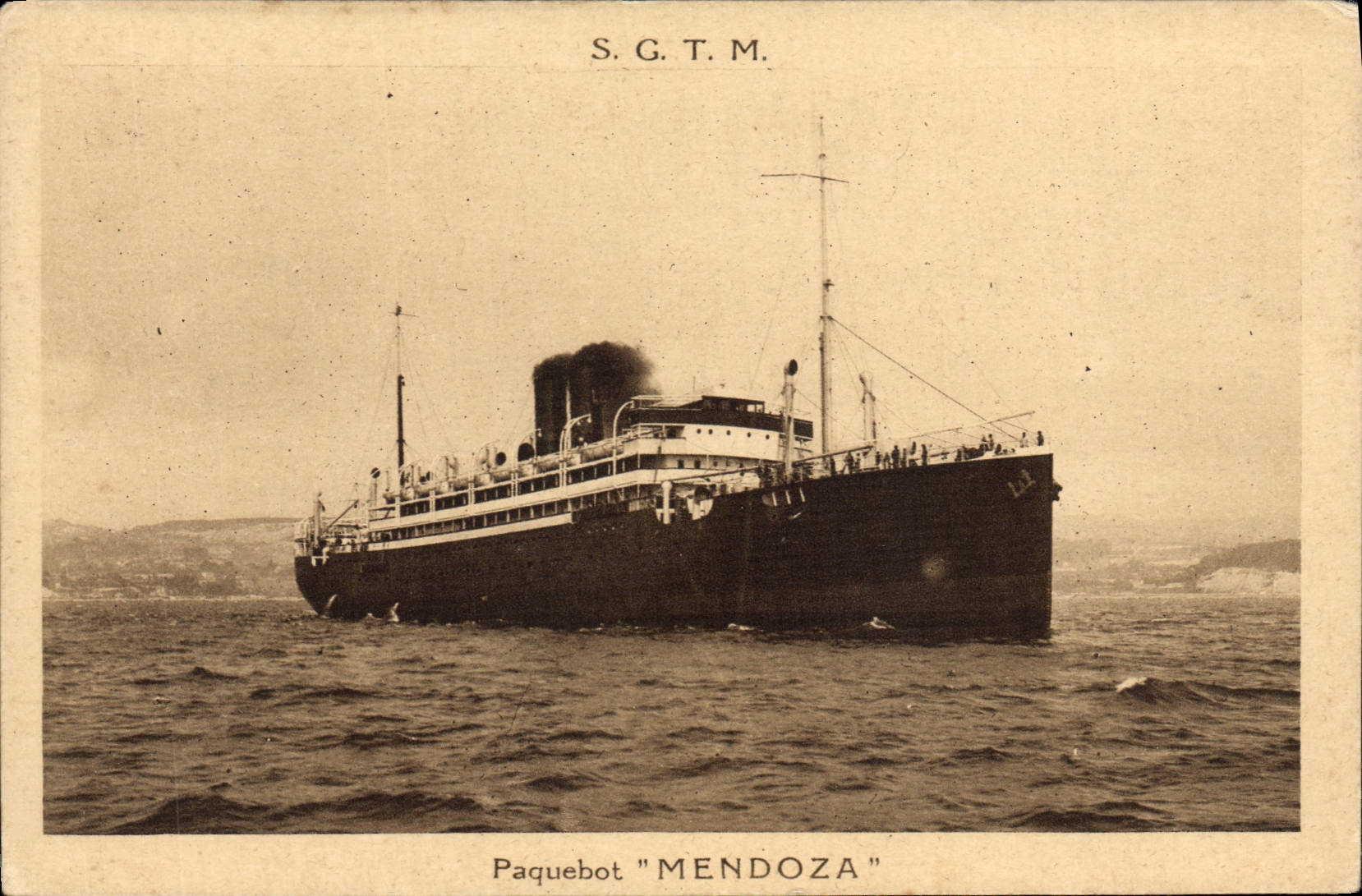 CPA Bateau SGTM Paquebot Mendoza 