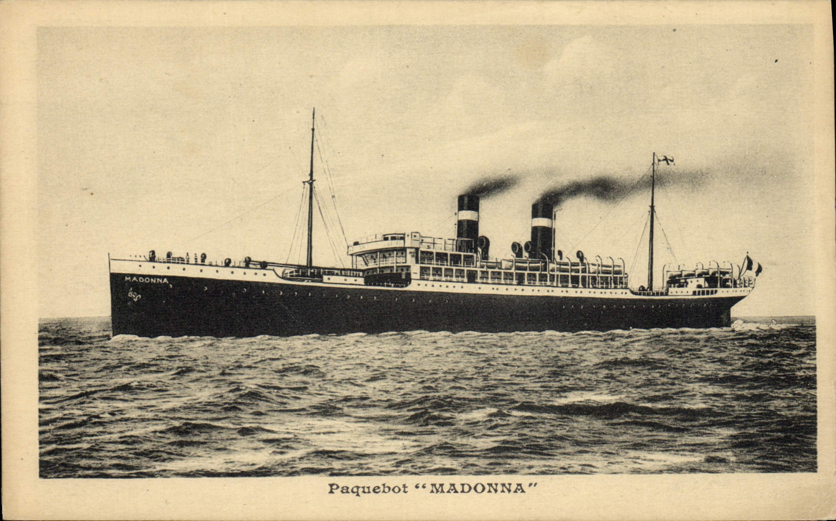 Vintage Postcard Boat Steamer Madonna