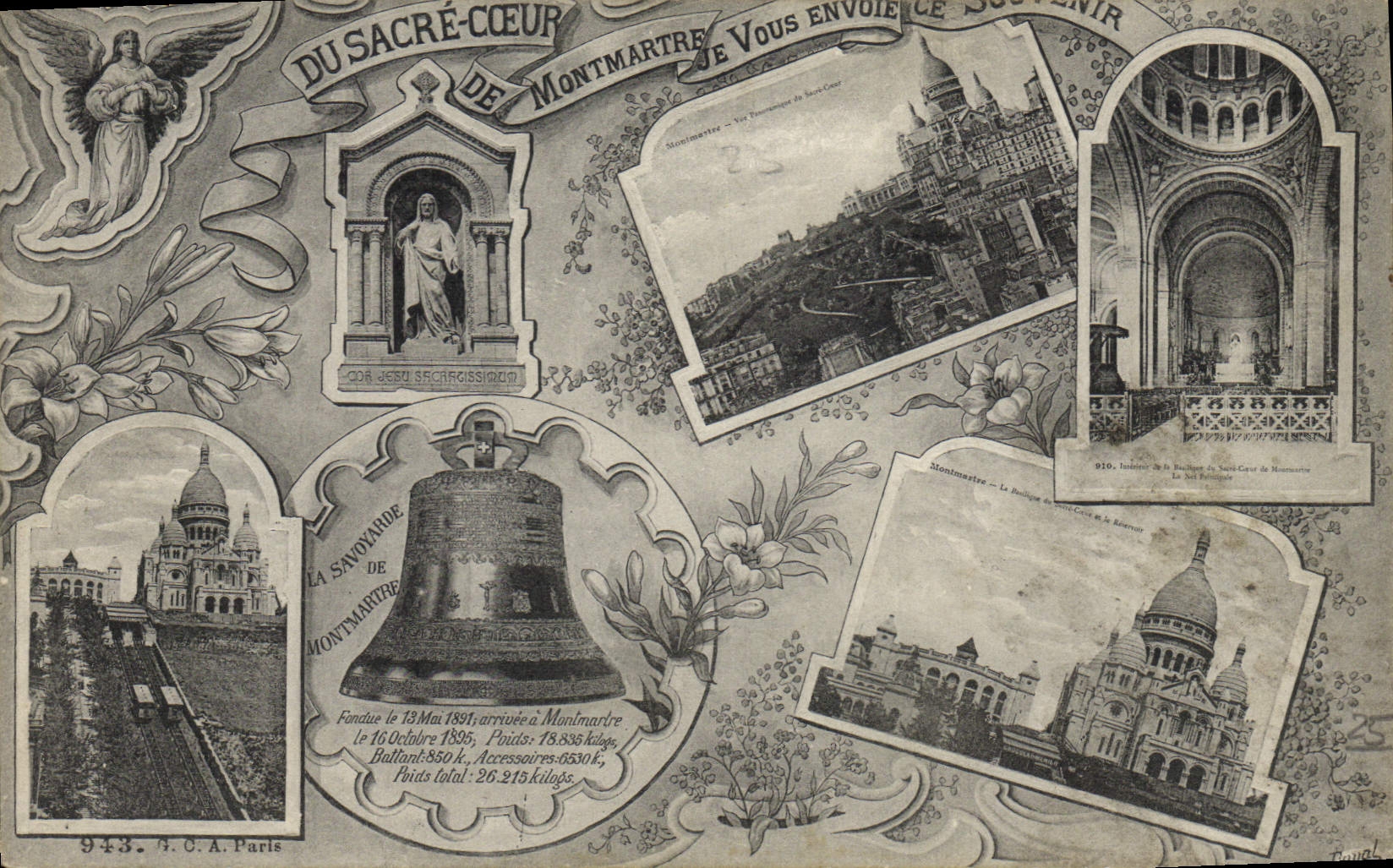 CPA Cloche Sacre Coeur de Montmartre Paris