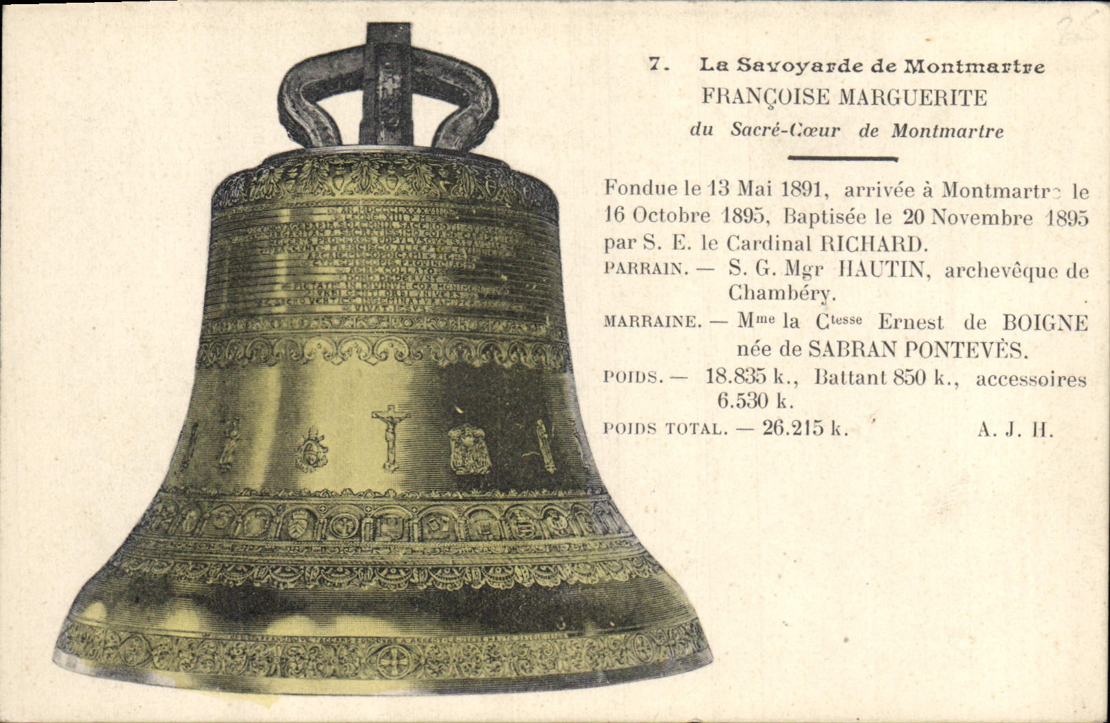 CPA Cloche La savoyarde de Montmartre Francoise Marguerite du Sacre Coeur de Montmartre 