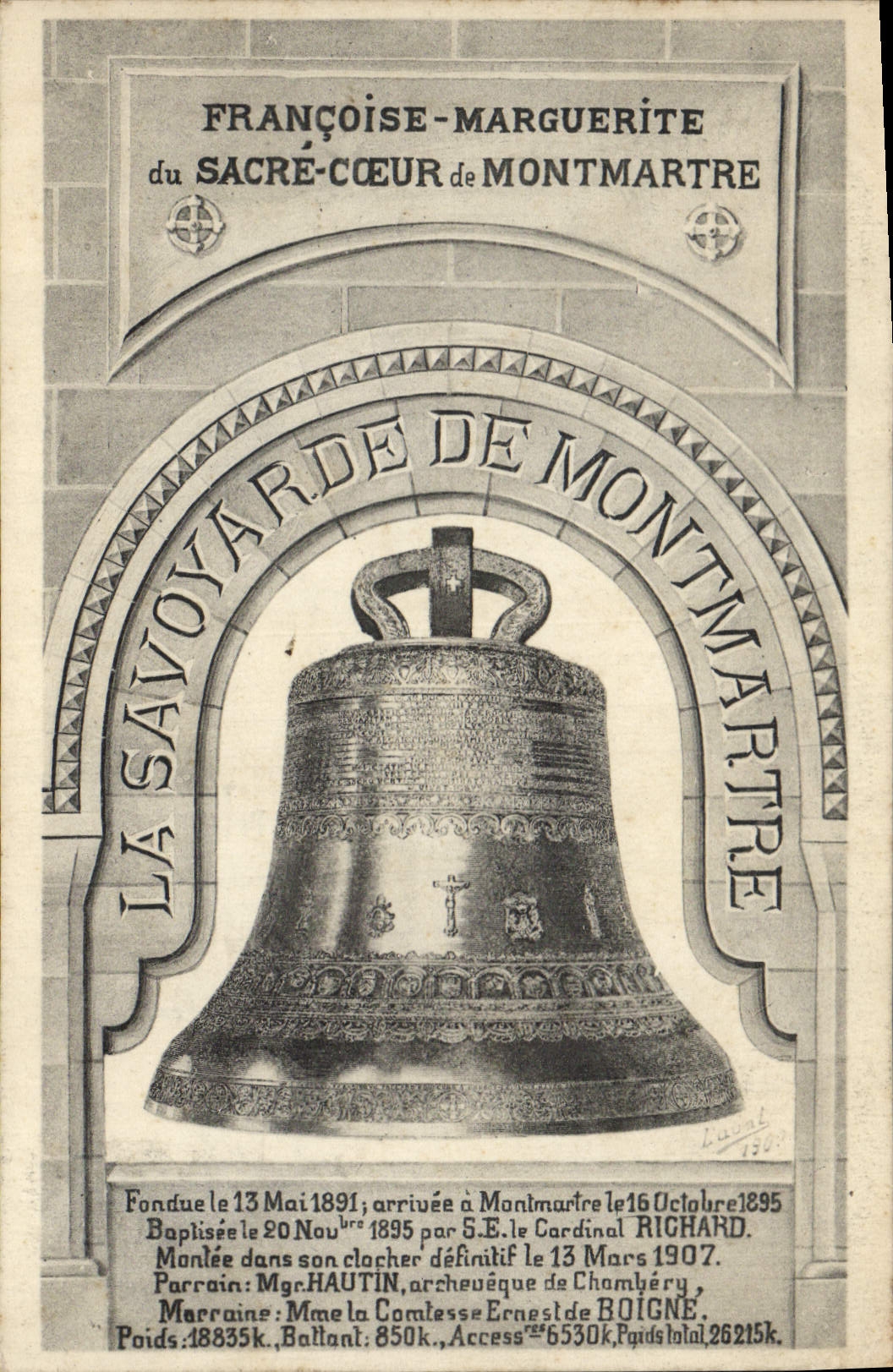 CPA Cloche La savoyarde de Montmartre Francoise Marguerite du Sacre Coeur de Montmartre 