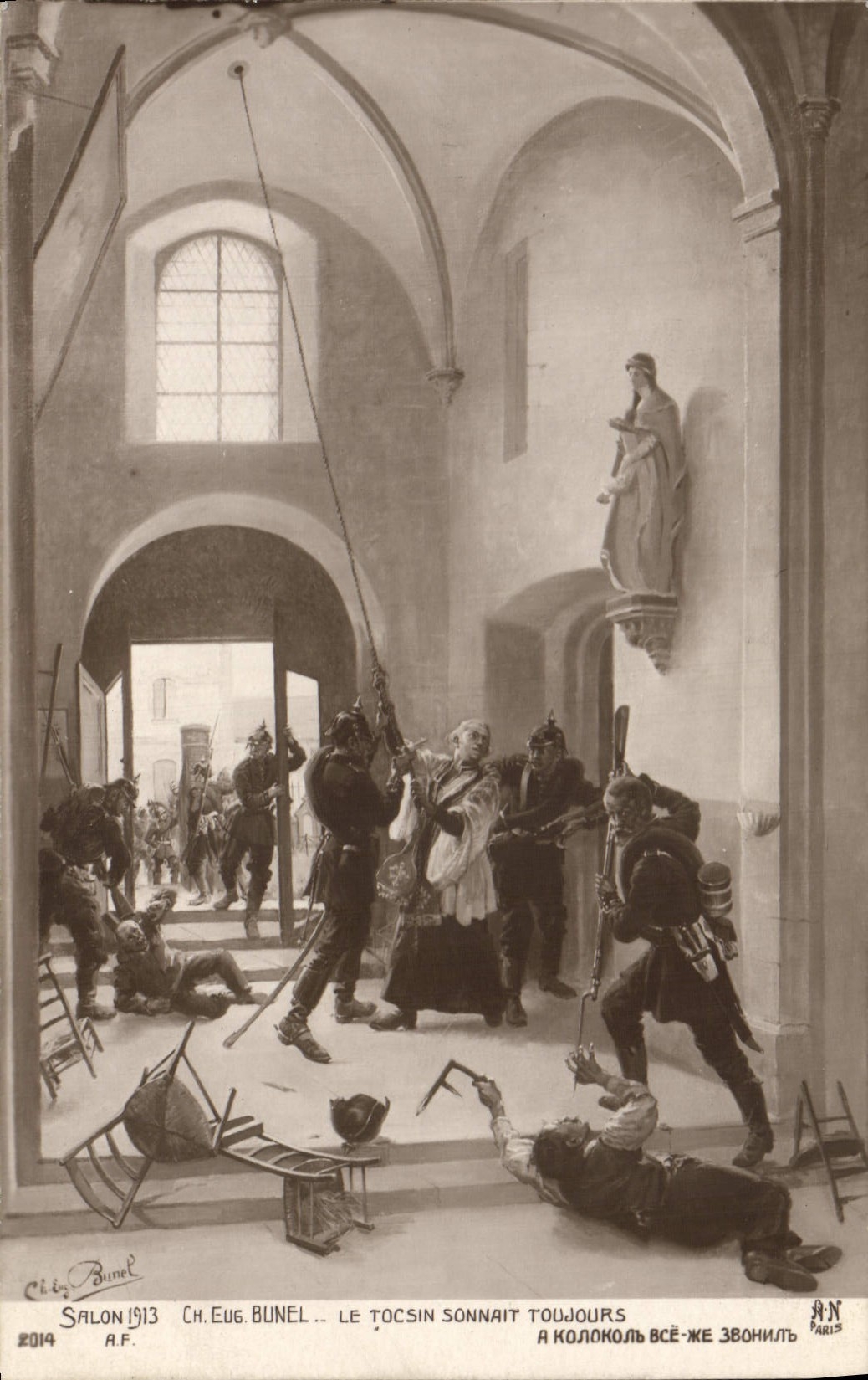 CPA Cloche Salon 1913 Bunel Le tocsin sonnait toujours 