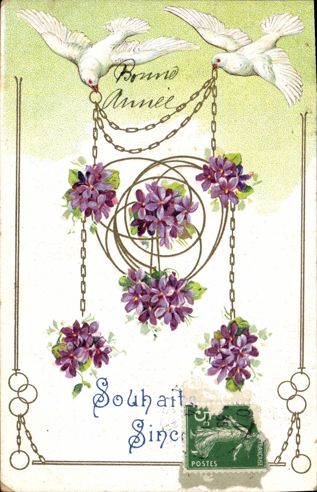 CPA Fantaisie Fleurs Colombes 